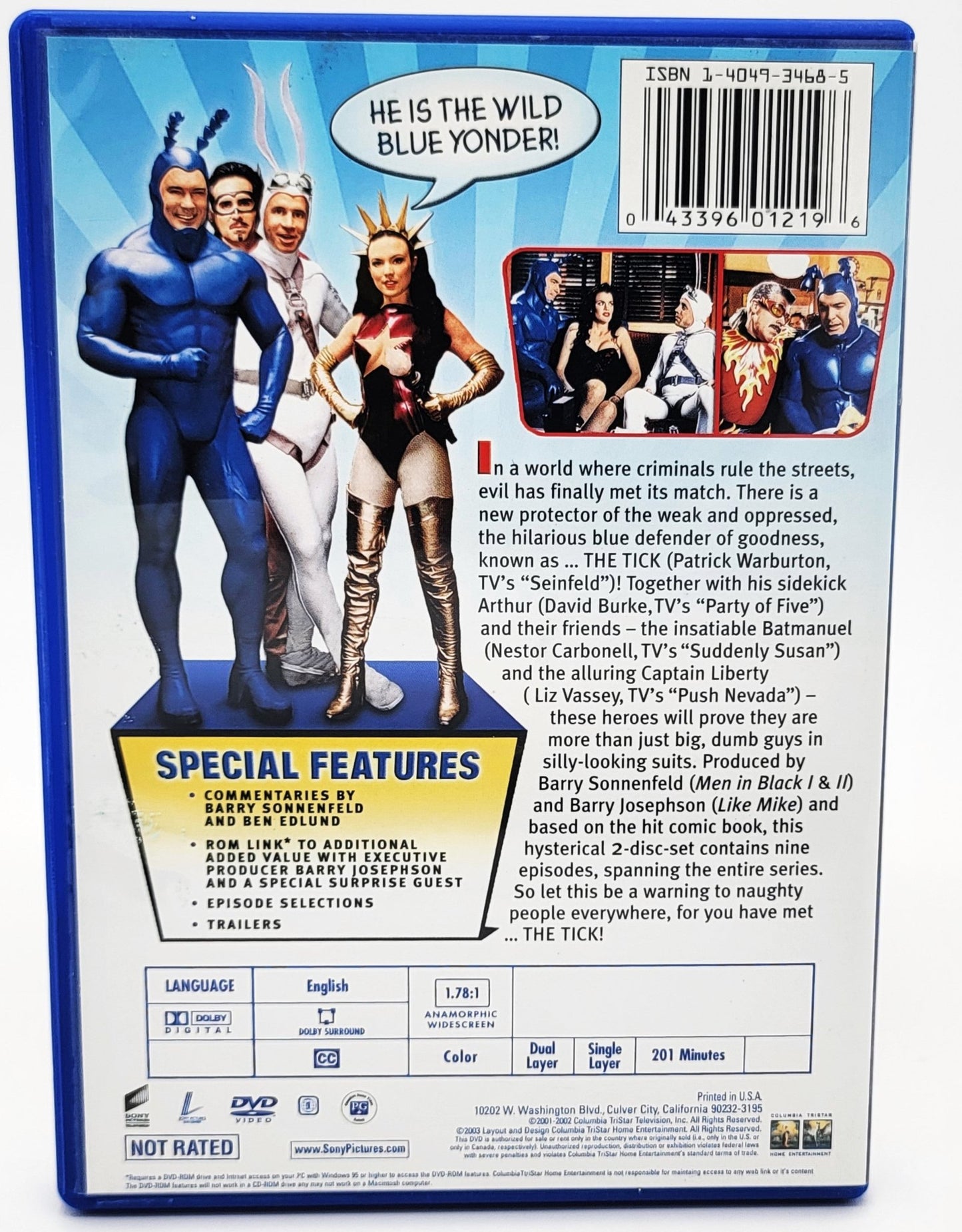 Sony Pictures Home Entertainment - The Tick | DVD | 2003 - Complete Series Starring Patrick Warburton & David Burke - DVD - Steady Bunny Shop