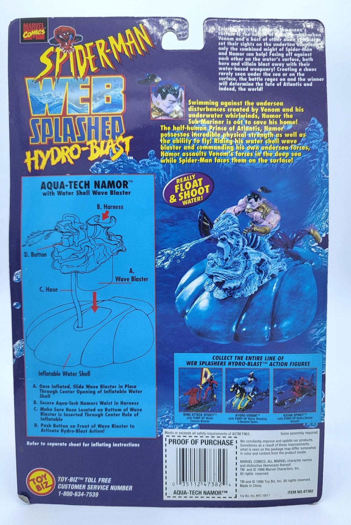 Toy Biz - Toy Biz | Aqua Tech Namor - Spiderman | Vintage Marvel Action Figure - Action Figures - Steady Bunny Shop