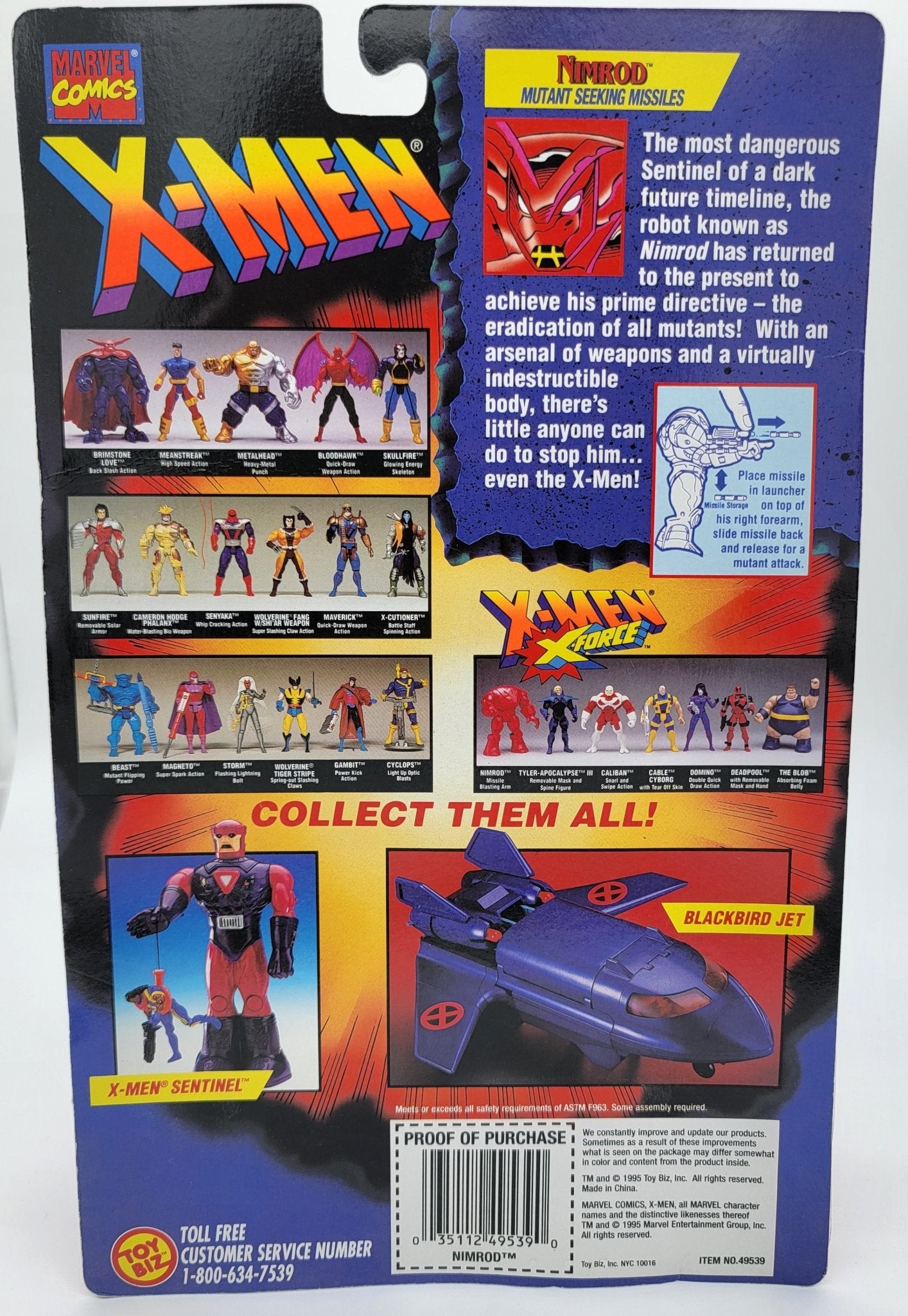 Toy Biz - Toy Biz | DVD | X-Force - Nimrod with collectable Trading Card | Vintage Marvel Action Figure - Action Figures - Steady Bunny Shop