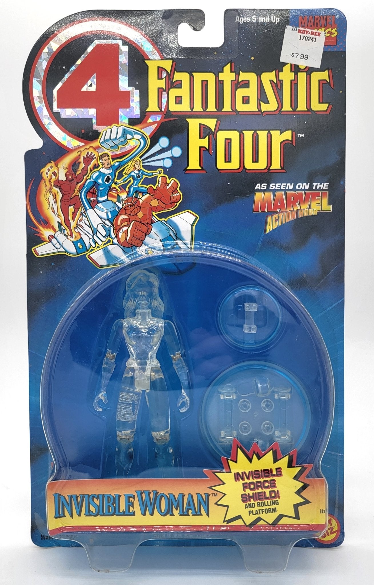Toy Biz - Toy Biz | Fantastic Four - Invisible Woman 1995 | Vintage Marvel Action Figure - Action Figures - Steady Bunny Shop