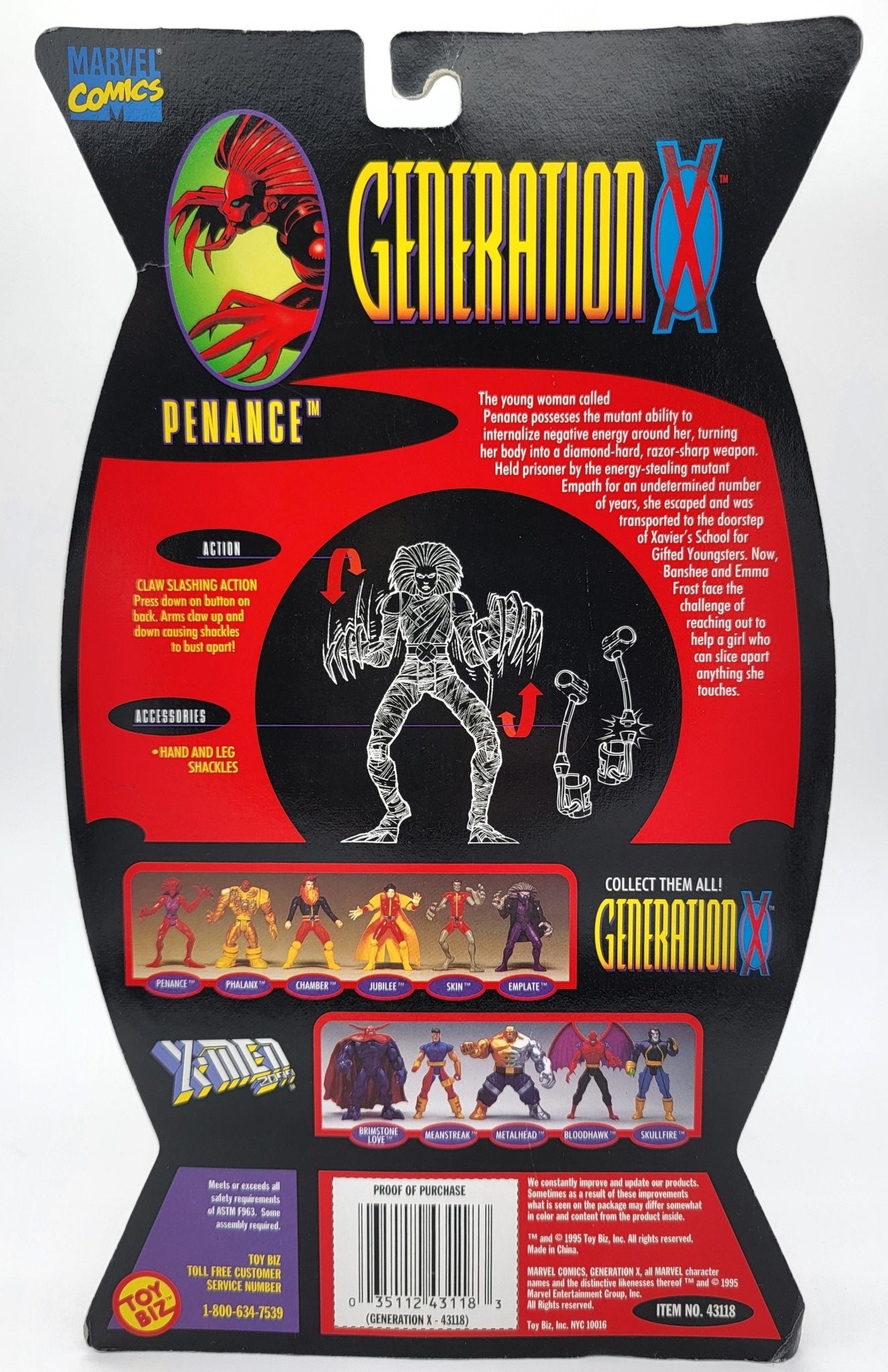 Toy Biz - Toy Biz | Generation X - Penance | Vintage Marvel Action Figure - Action Figures - Steady Bunny Shop