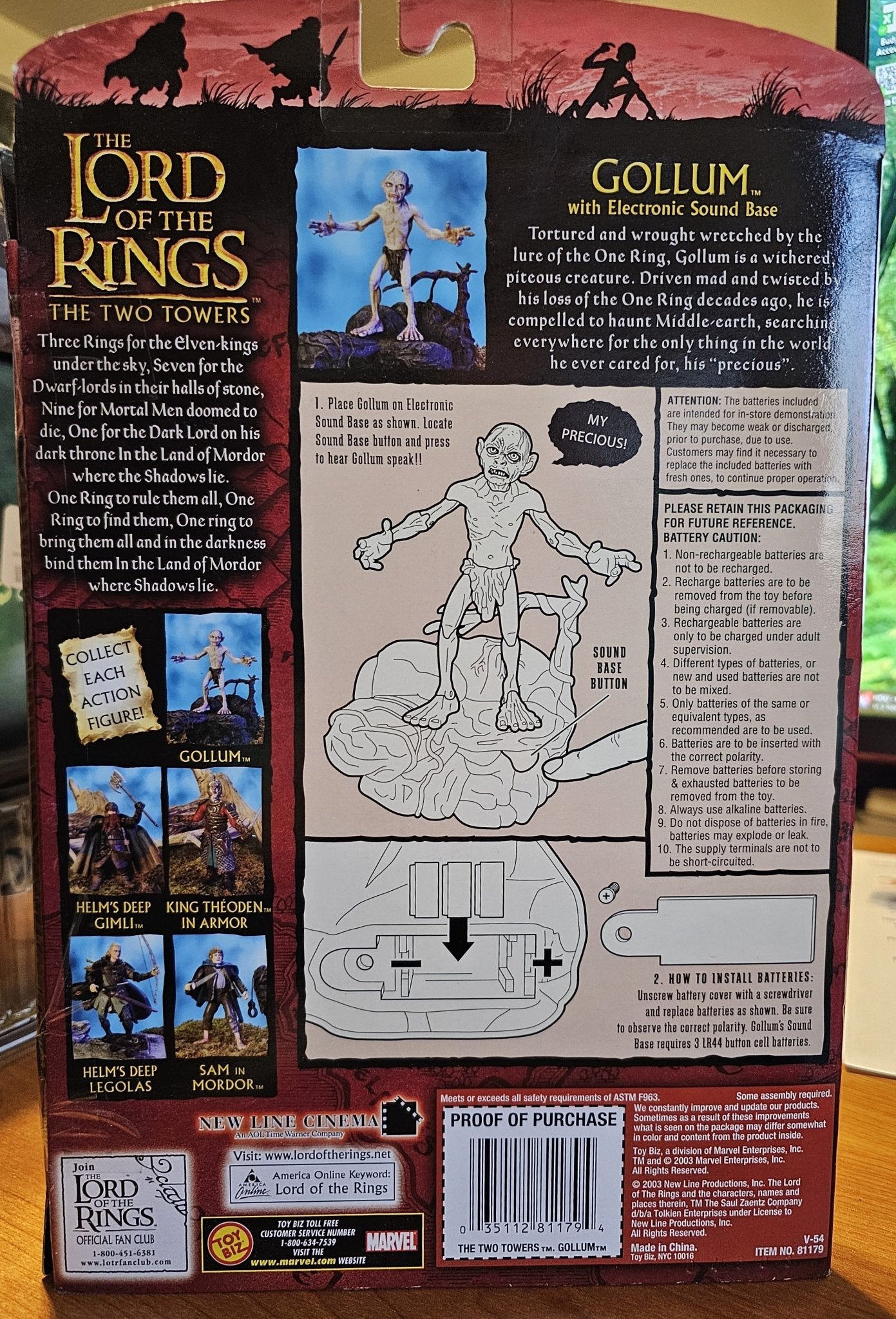 Toy Biz - Toy Biz | Gollum | Lord Of The Rings The Two Towers | Action Figure - Action Figures - Steady Bunny Shop