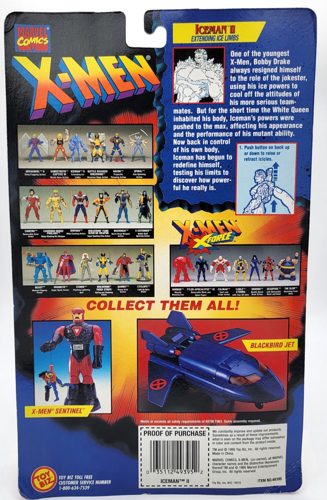 Toy Biz - Toy Biz | Invasion Series X-Men Iceman II 1995 | Vintage Marvel Action Figure - Action Figures - Steady Bunny Shop