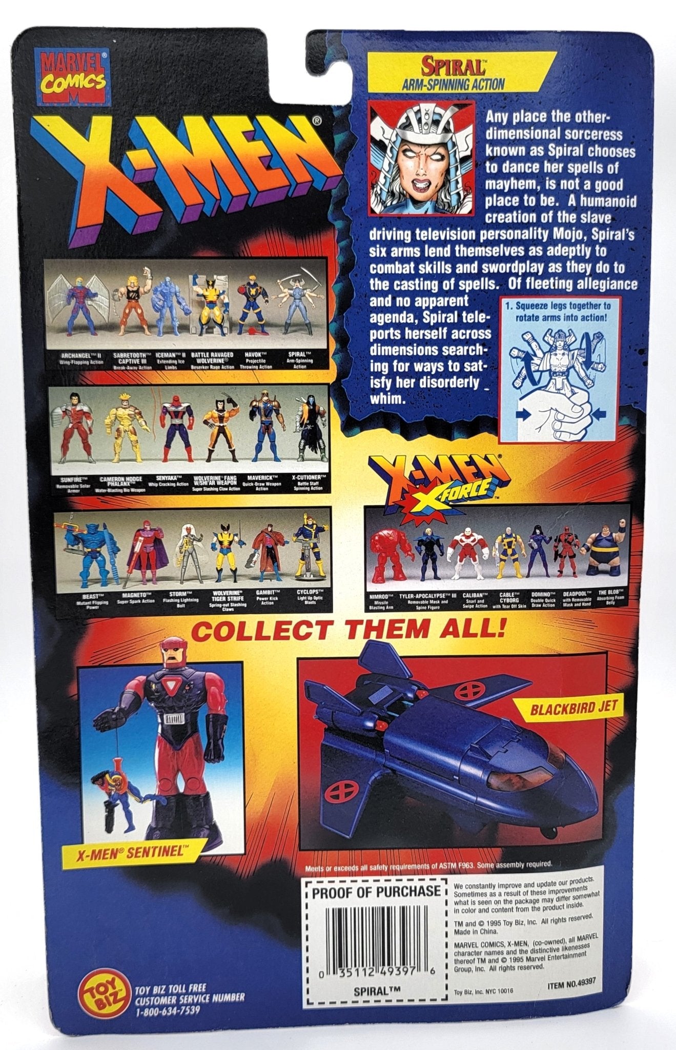 Toy Biz - Toy Biz | Invasion Series - X-Men Spiral 1995 | Vintage Marvel Action Figure - Action Figures - Steady Bunny Shop