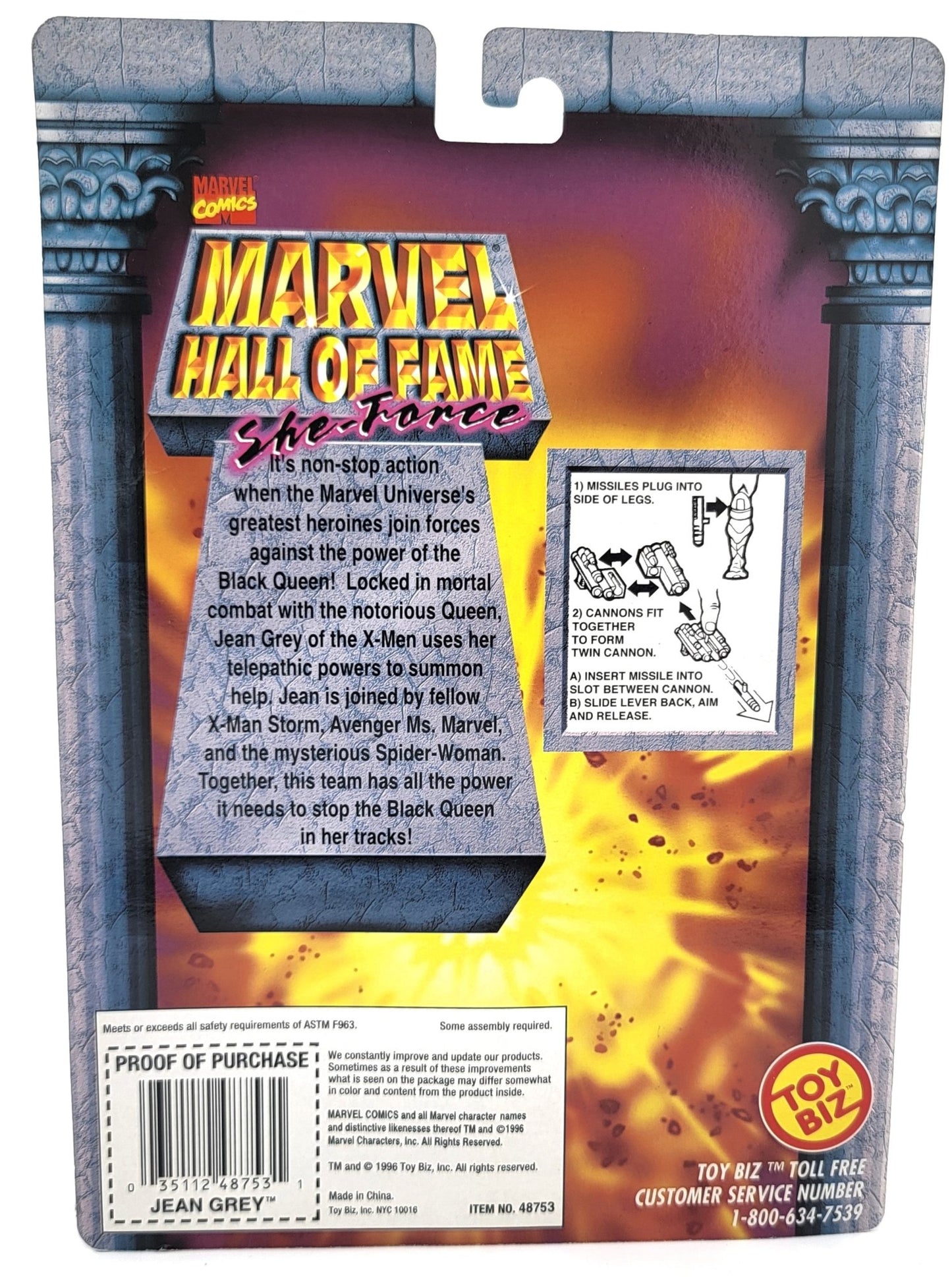 Toy Biz - Toy Biz | Marvel Hall of Fame She Force - Jean Grey 1997 | Vintage Marvel Action Figure - Action Figures - Steady Bunny Shop