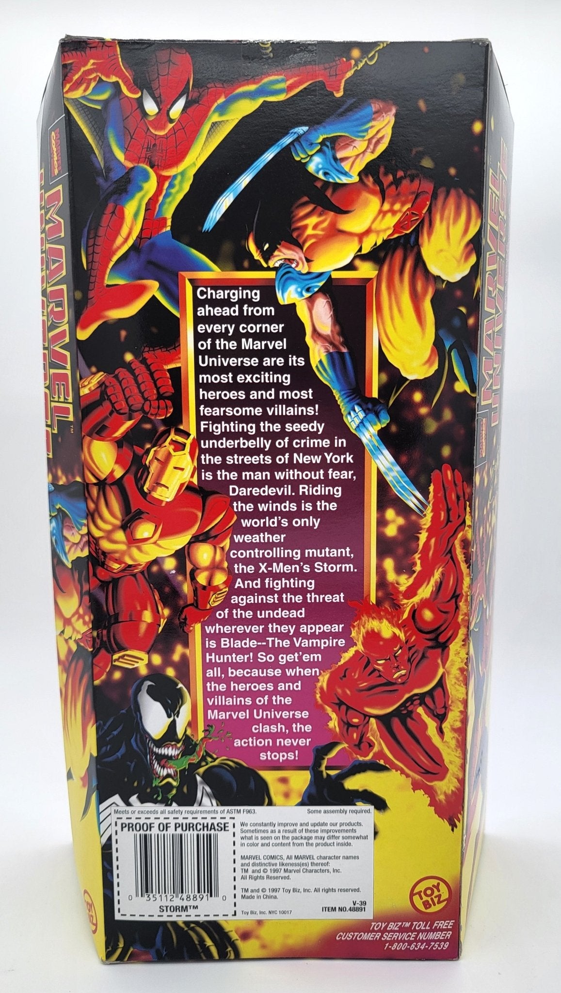 Toy Biz - Toy Biz | Marvel Universe - Storm 1997 | 10" Tall Fully Poseable | Vintage Action Figure - Action Figures - Steady Bunny Shop