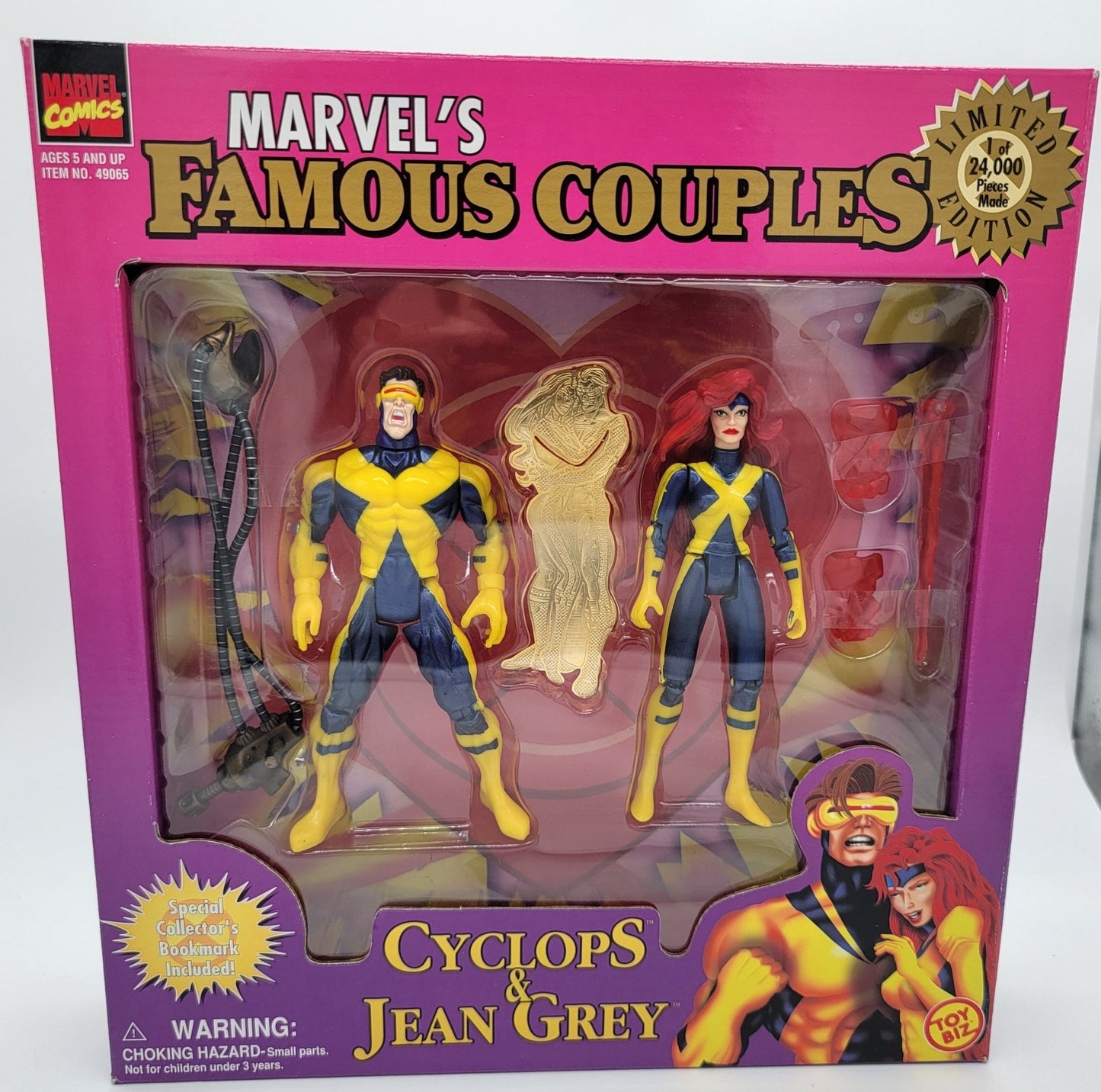 Toy Biz - Toy Biz | Marvel's Famous Couples - Cyclops & Jean Grey 1997 | Limited Edition - Vintage Action Figure - Action Figures - Steady Bunny Shop