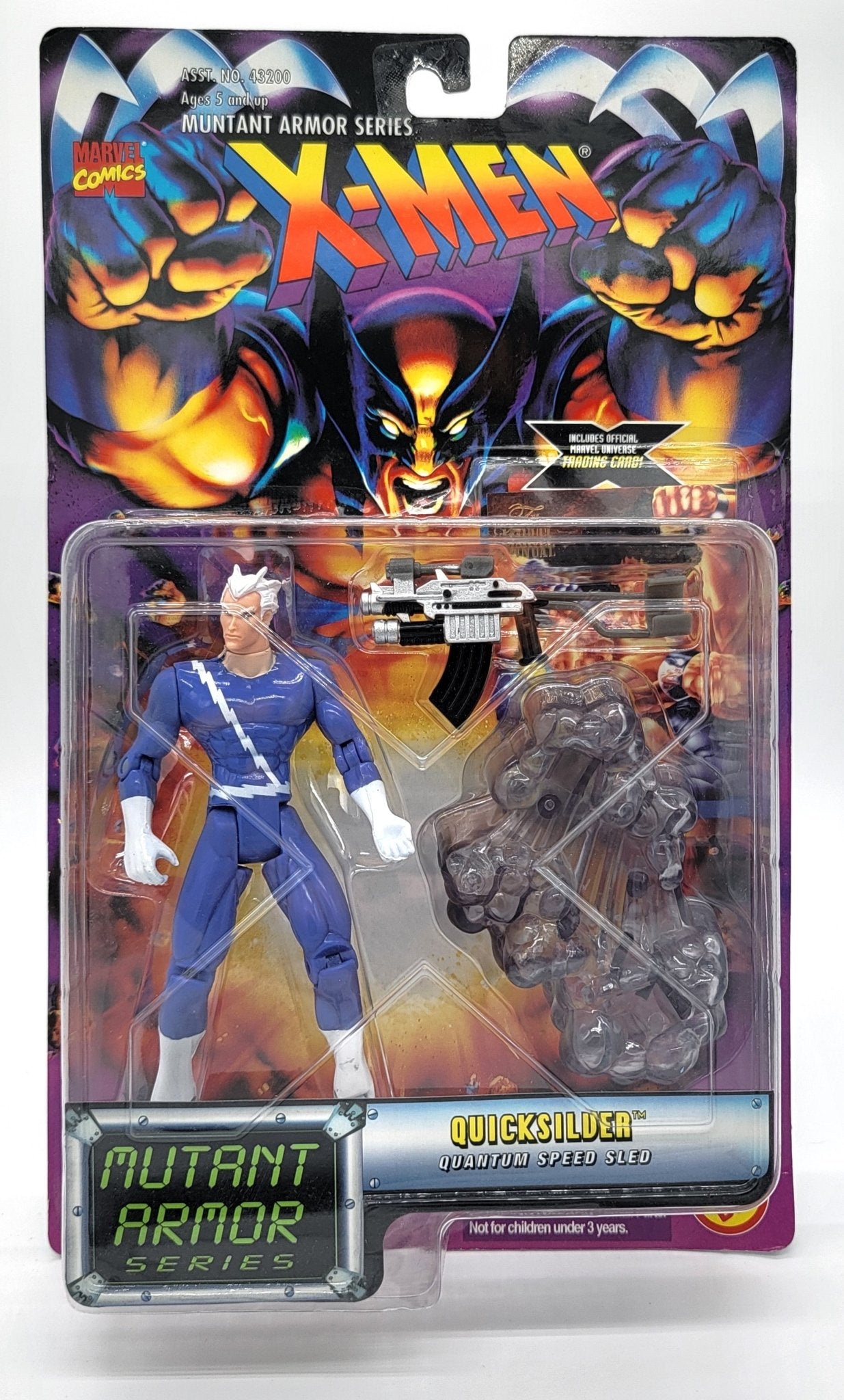 Toy Biz - Toy Biz | Mutant Armor Series - Quicksilver 1996 | Vintage Marvel Action Figure - Action Figures - Steady Bunny Shop