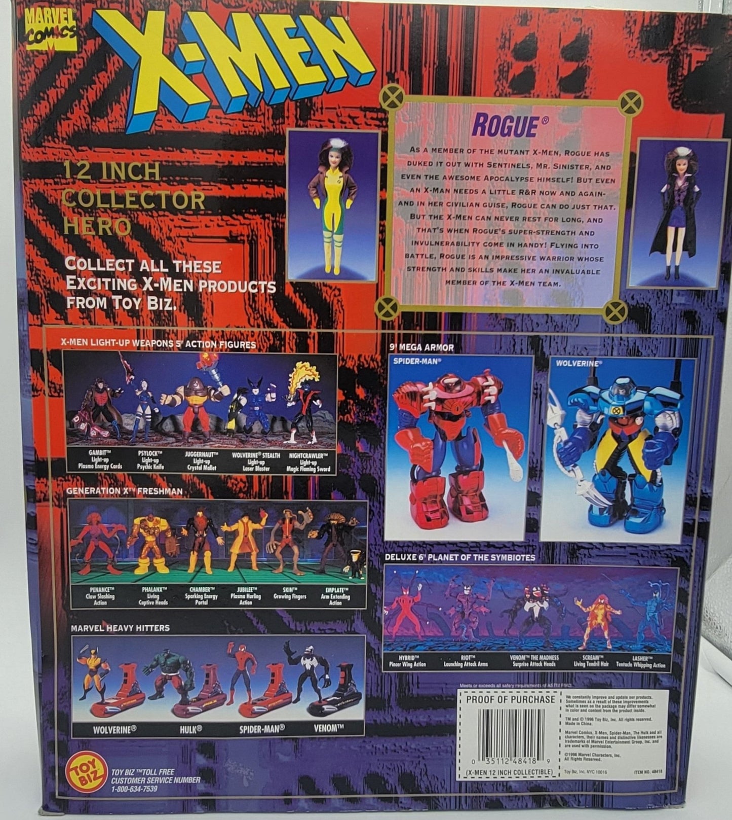 Toy Biz - Toy Biz | Special Collector's Edition - Rogue 12" 1996| Vintage Marvel Action Figure - Action Figures - Steady Bunny Shop
