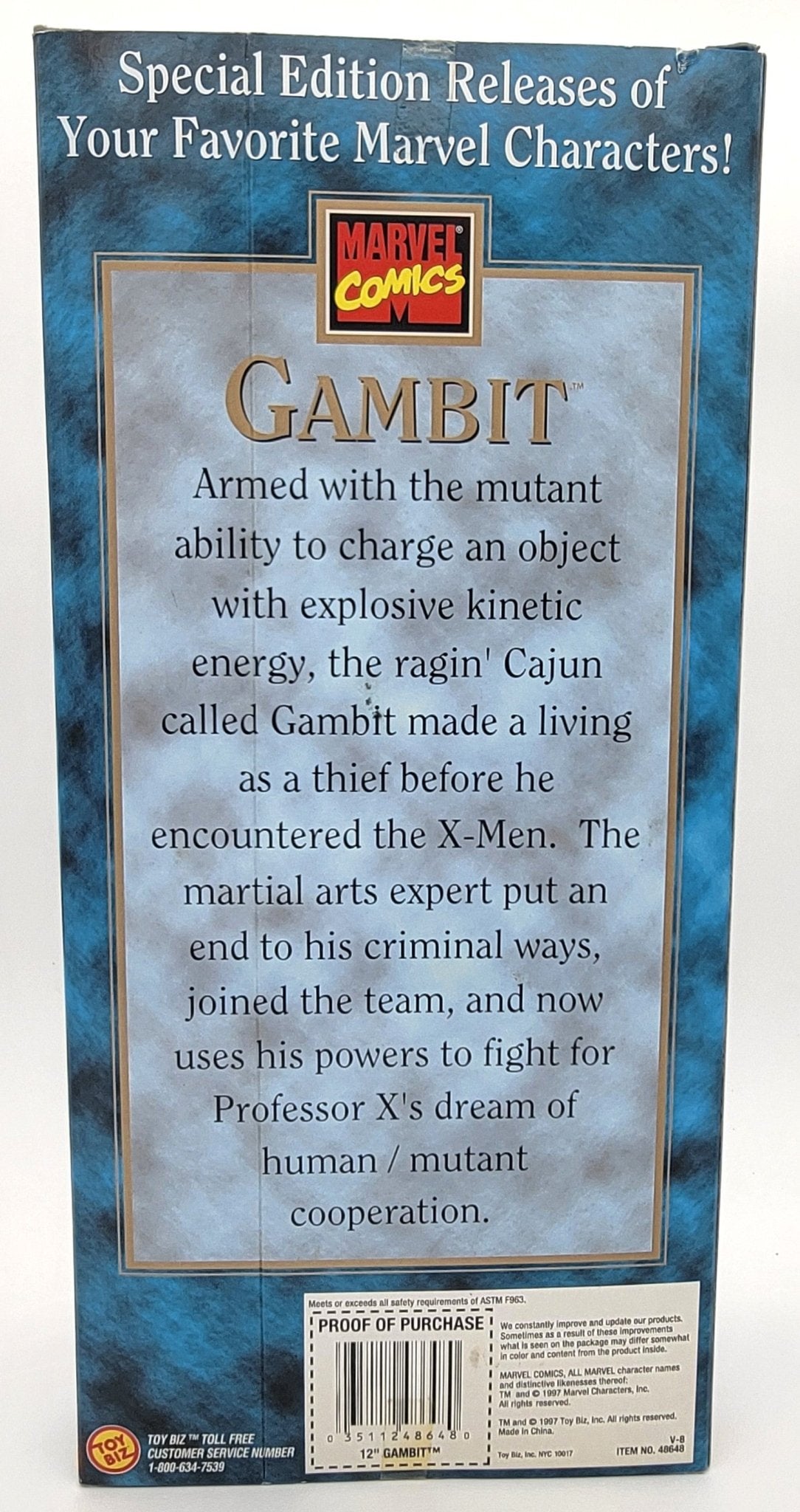 Toy Biz - Toy Biz | Special Edition Series - Gambit 12" Action Figure 1997 | Vintage Marvel Action Figure - Action Figures - Steady Bunny Shop