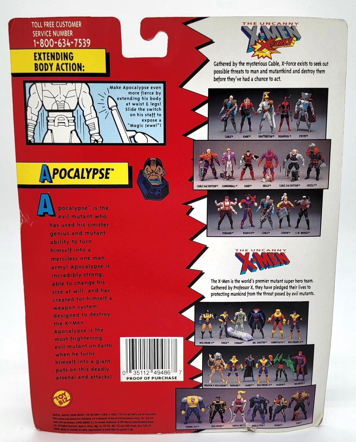 Toy Biz - Toy Biz | The Uncanny X-Men - Apocalypse 1993 | Vintage Action Figure - With Special Edition trading card - Action Figures - Steady Bunny Shop