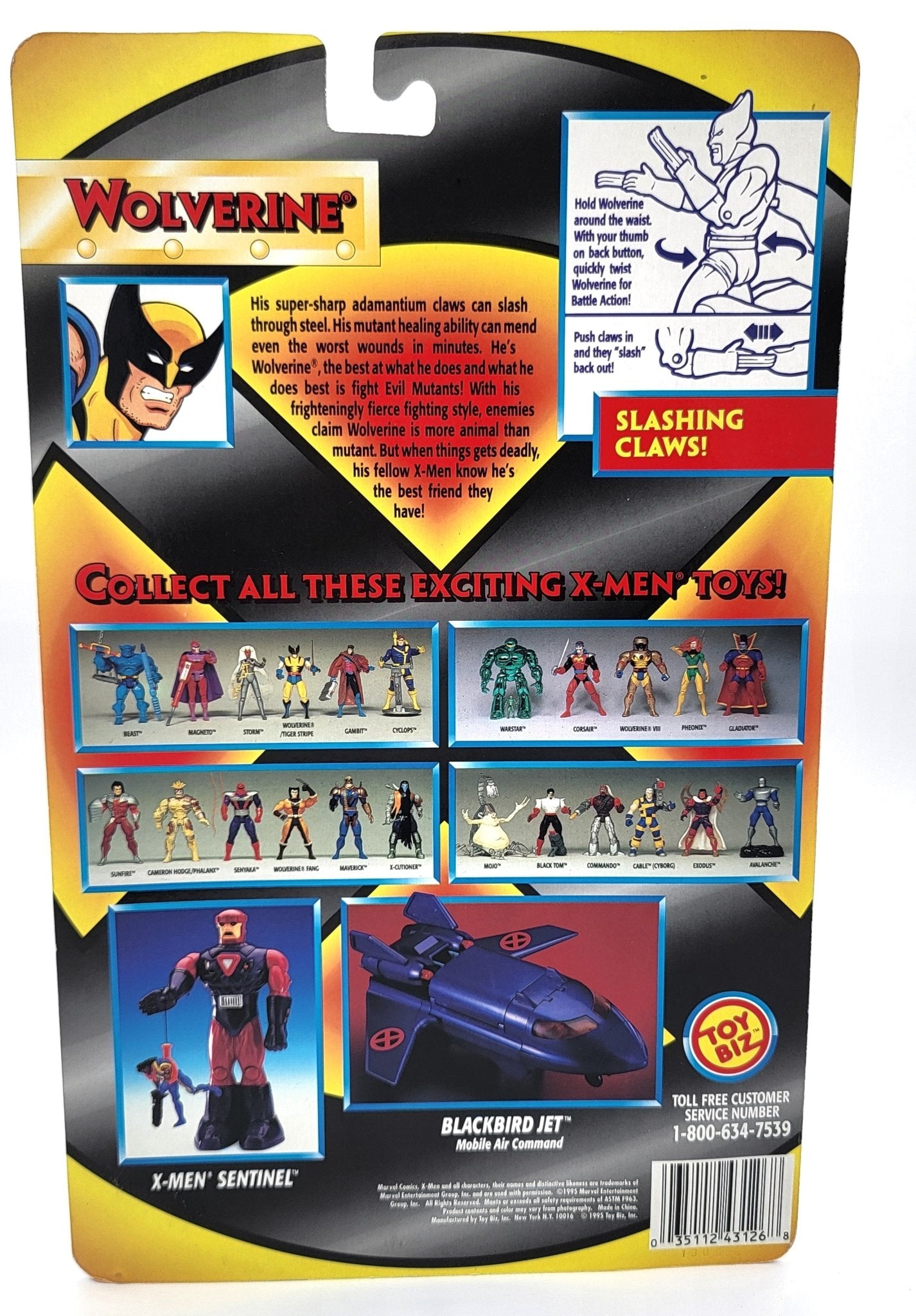 Toy Biz - Toy Biz | X-Men Classics -Wolverine 1995 | Vintage Action Figure - Marvel Trading card - Action Figures - Steady Bunny Shop