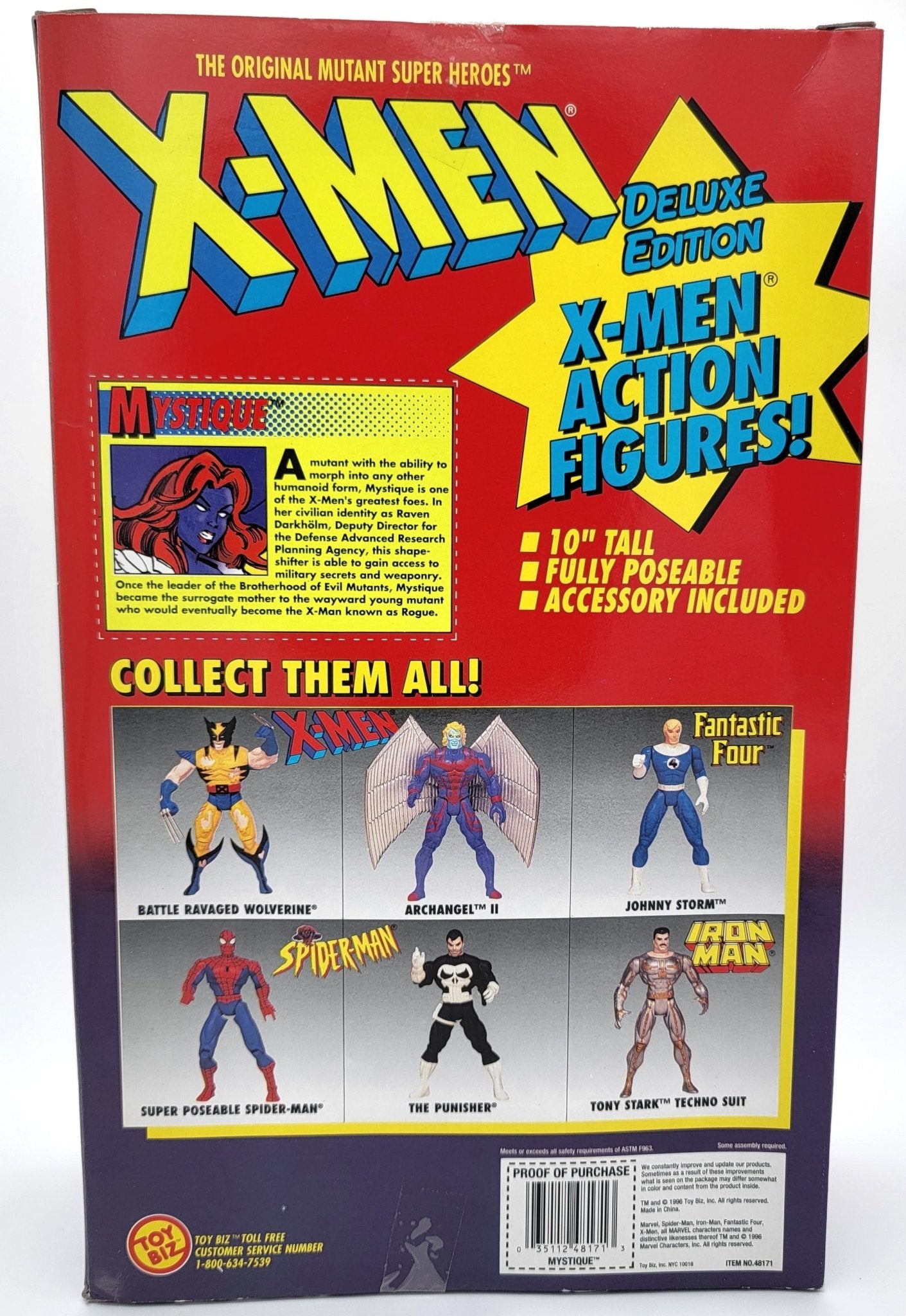 Toy Biz - Toy Biz | X-Men Deluxe Edition Mystique 10" 1996 | Vintage Marvel Action Figure - Action Figures - Steady Bunny Shop