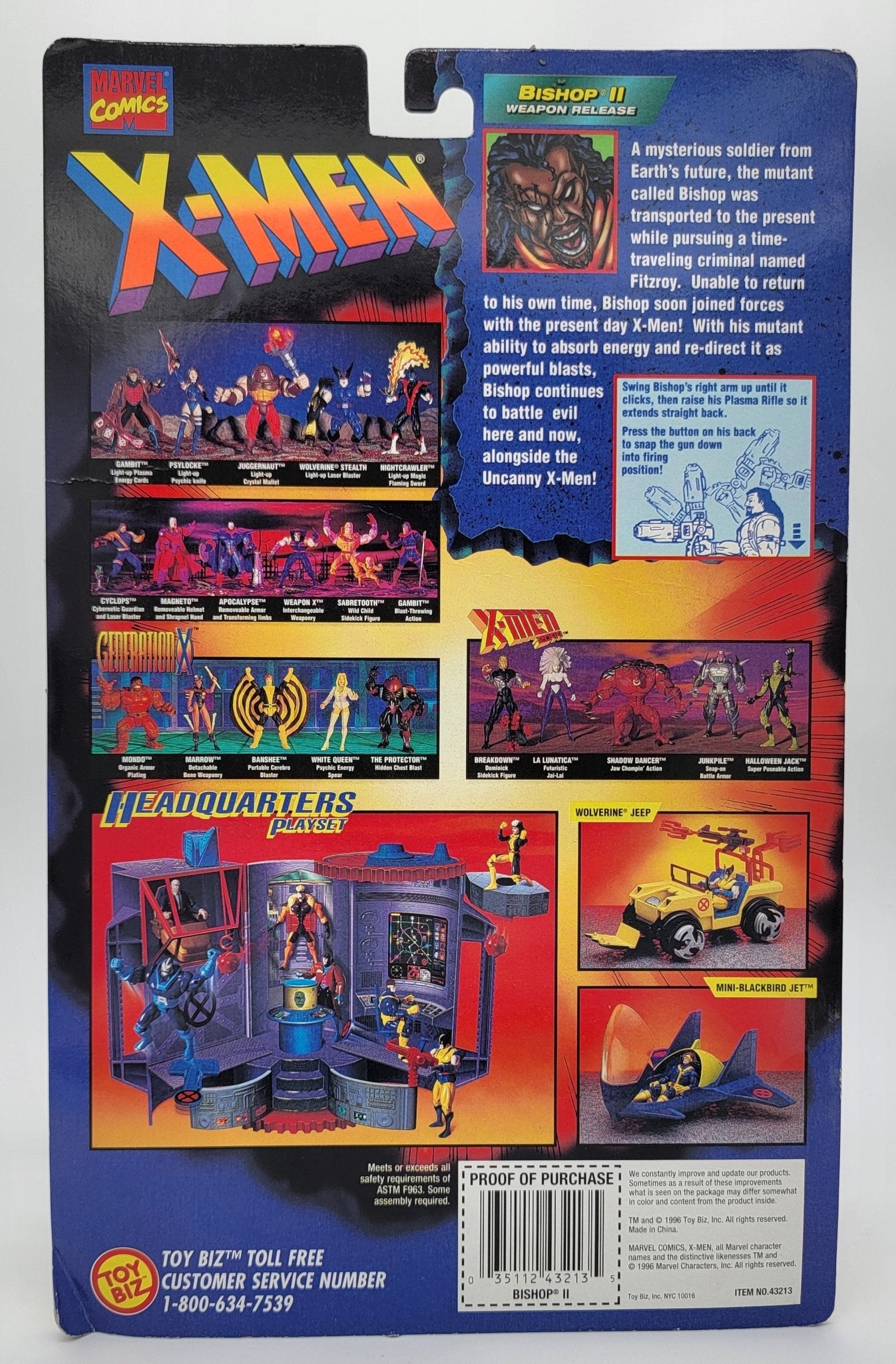 Toy Biz - Toy Biz | X-Men Flash Back Seriies - Bishop II 1996 | Vintage Marvel Action Figure - Action Figures - Steady Bunny Shop