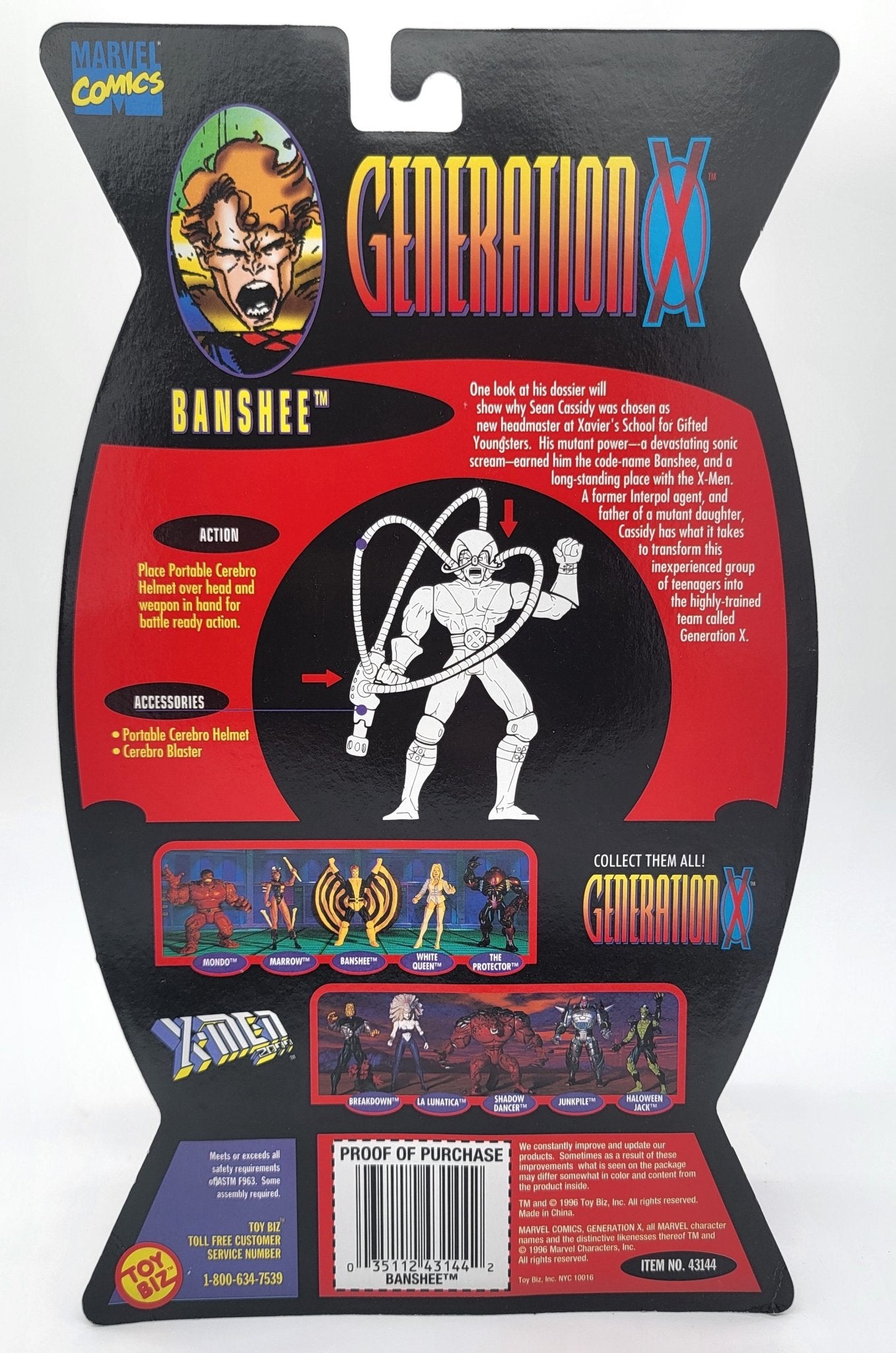 Toy Biz - Toy Biz | X-Men Generation X - Banshee 1996 | Vintage Marvel Action Figure - Action Figures - Steady Bunny Shop