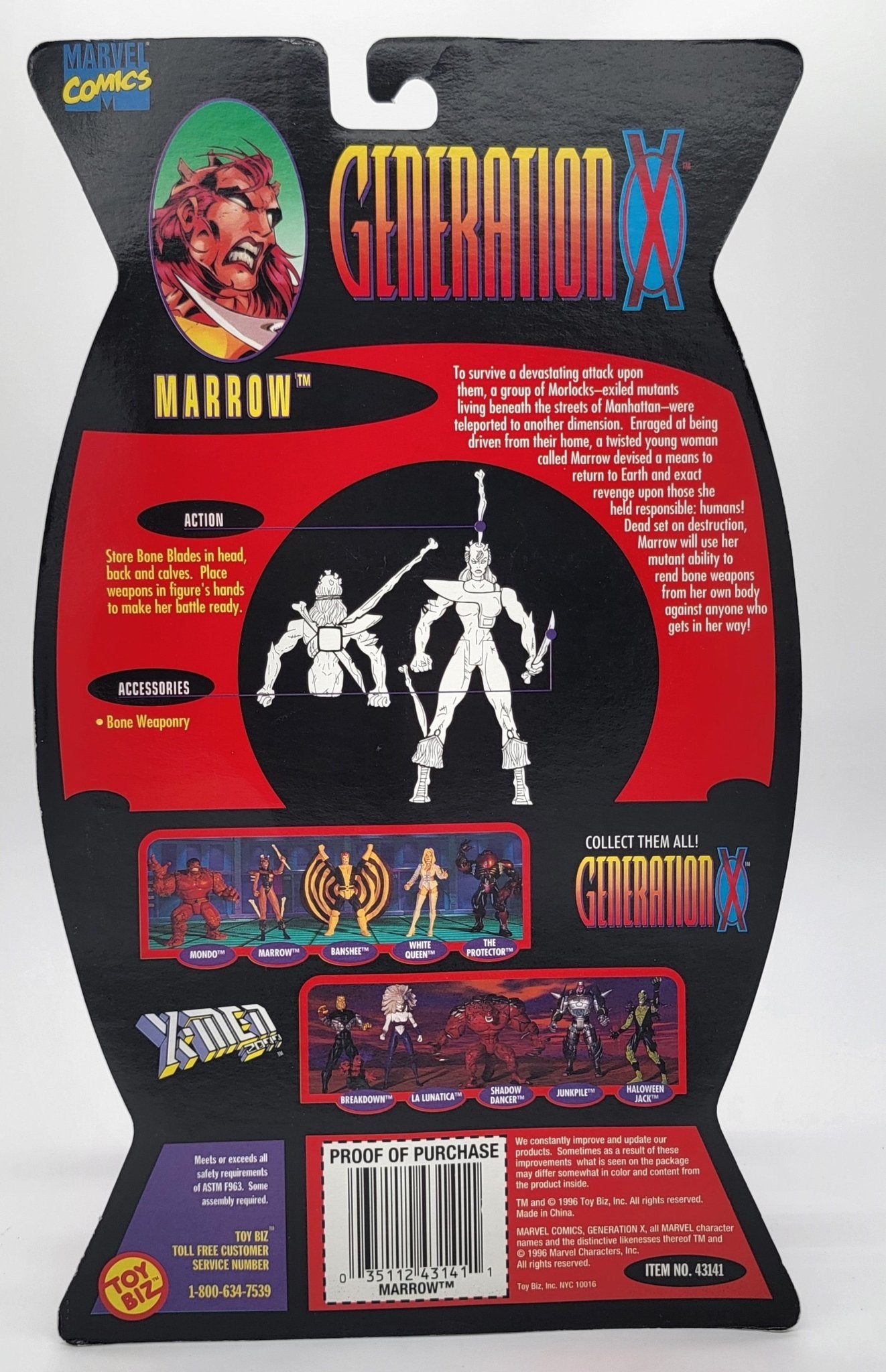 Toy Biz - Toy Biz | X-Men Generation X Marrow 1996 | Vintage Marvel Action Figure - Action Figures - Steady Bunny Shop