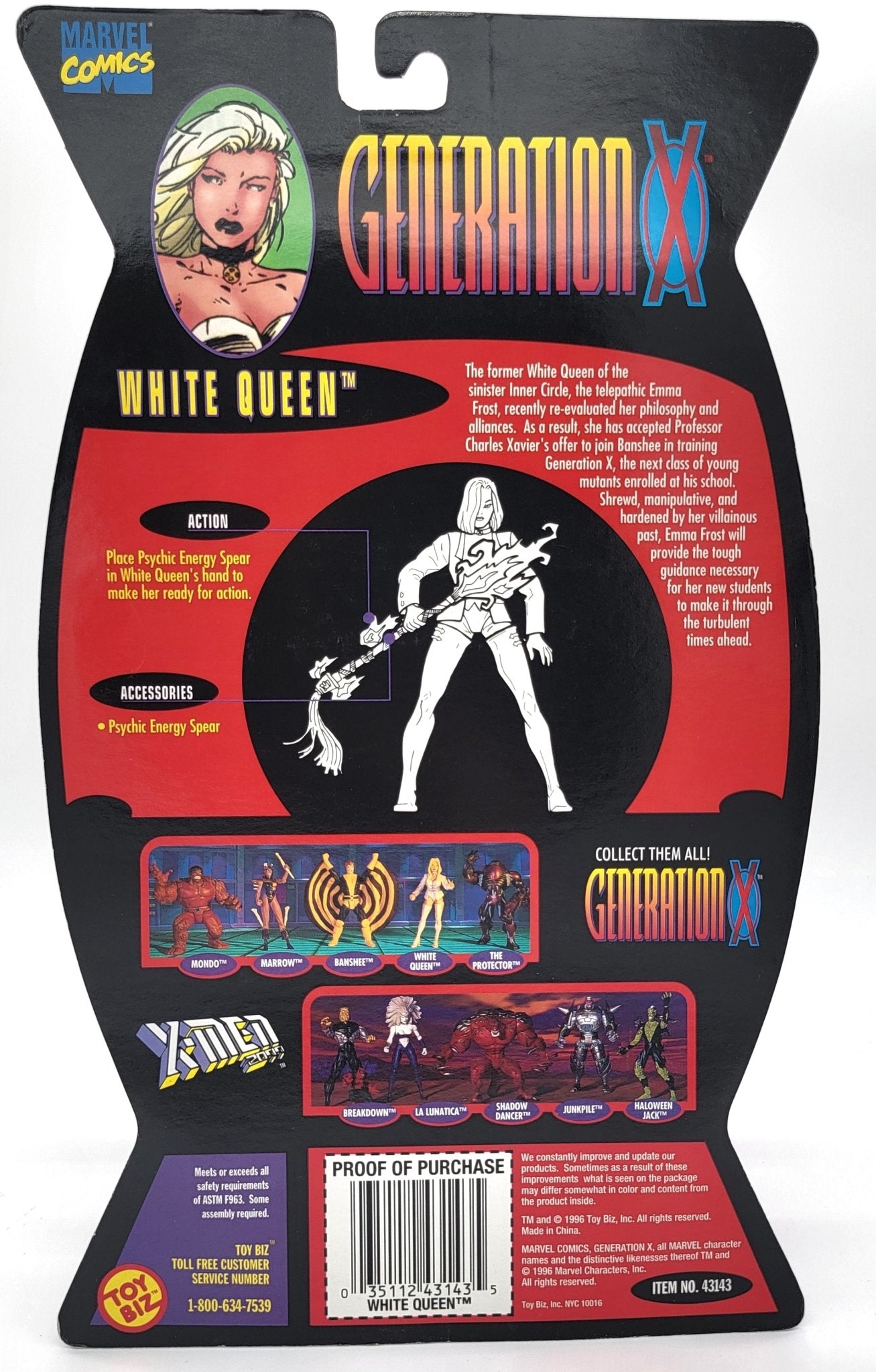 Toy Biz - Toy Biz | X-Men Generation X - White Queen | Vintage Marvel Action Figure - Action Figures - Steady Bunny Shop