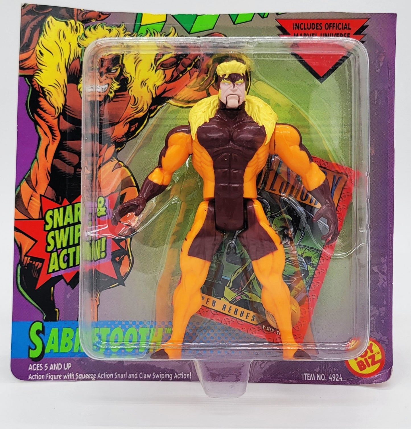 Toy Biz - Toy Biz | X-Men Sabretooth 1993 | Vintage Marvel Action Figure - Action Figures - Steady Bunny Shop