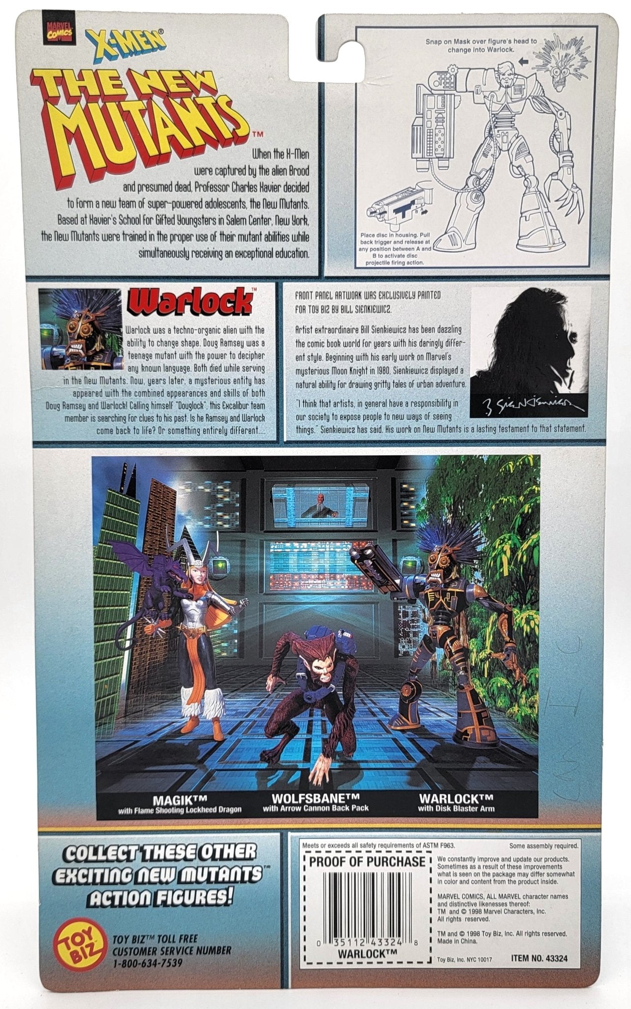 Toy Biz - Toy Biz | X-Men The New Mutants - Warlock 1998 | Marvel Collector Edition | Vintage Action Figure - Action Figures - Steady Bunny Shop