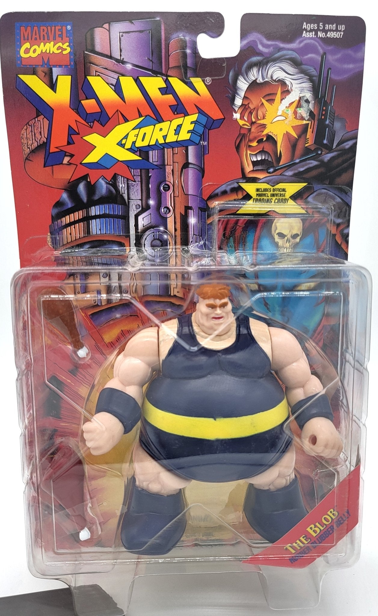 Toy Biz - Toy Biz | X-Men X-Force - The Blob 1995 With Trading Card | Vintage Marvel Action Figure - Action Figures - Steady Bunny Shop
