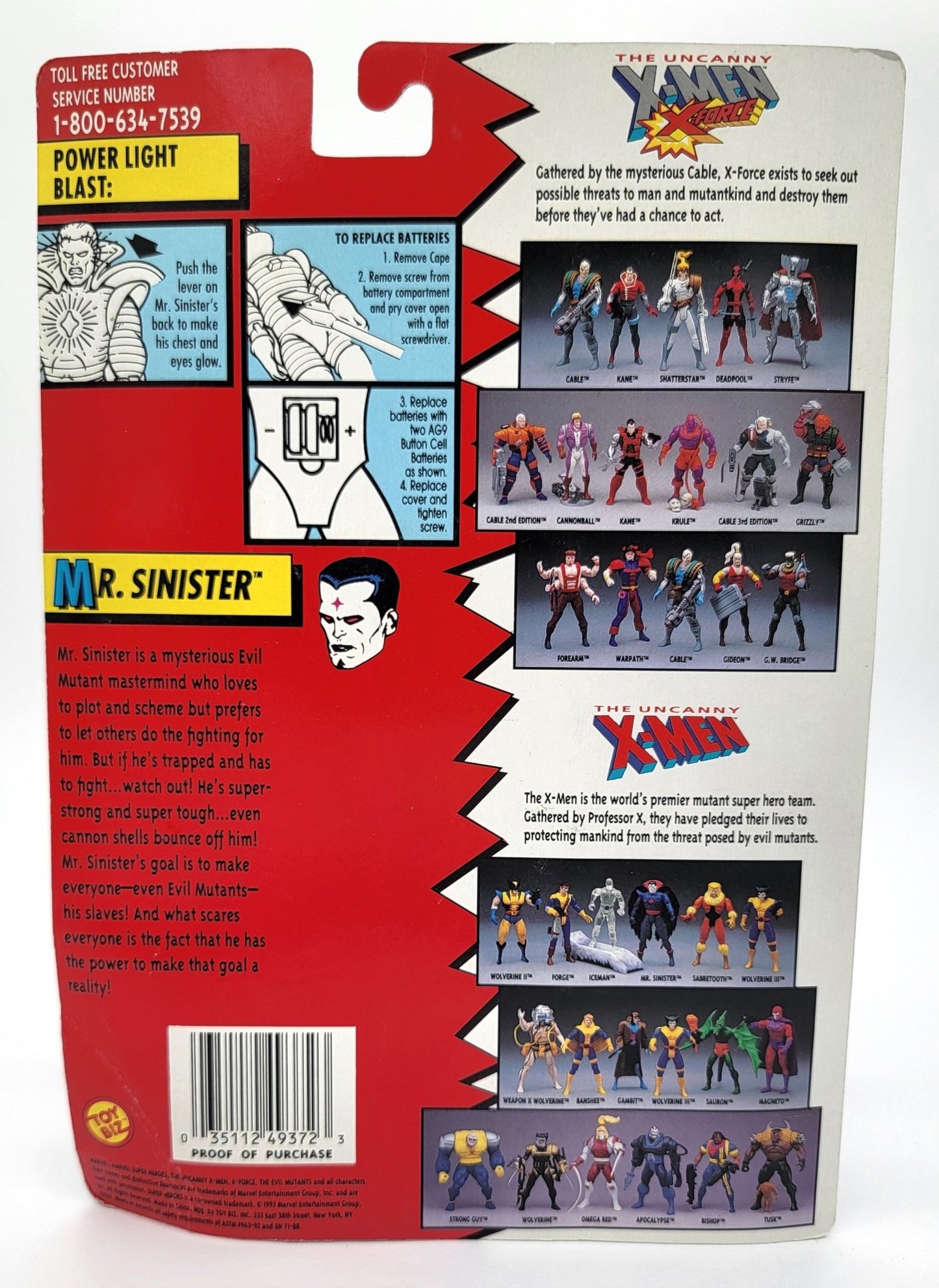 Toy Biz - Toy Biz | X-Mex Mr. Sinister | Vintage Action Figure - The Evil Mutants - Action Figures - Steady Bunny Shop