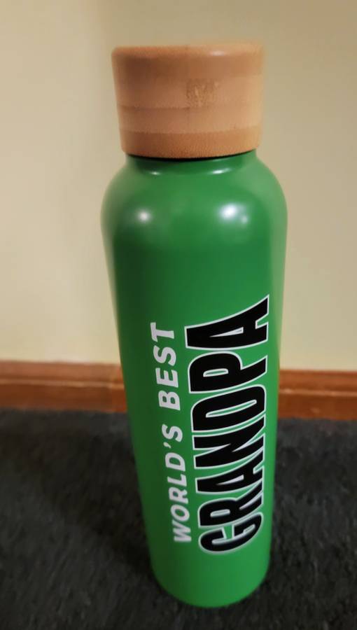 Steady Bunny Shop - World's Best Grandpa - 20oz Steel Insulated Water Bottle - Insulated Steel Water Bottle - Steady Bunny Shop