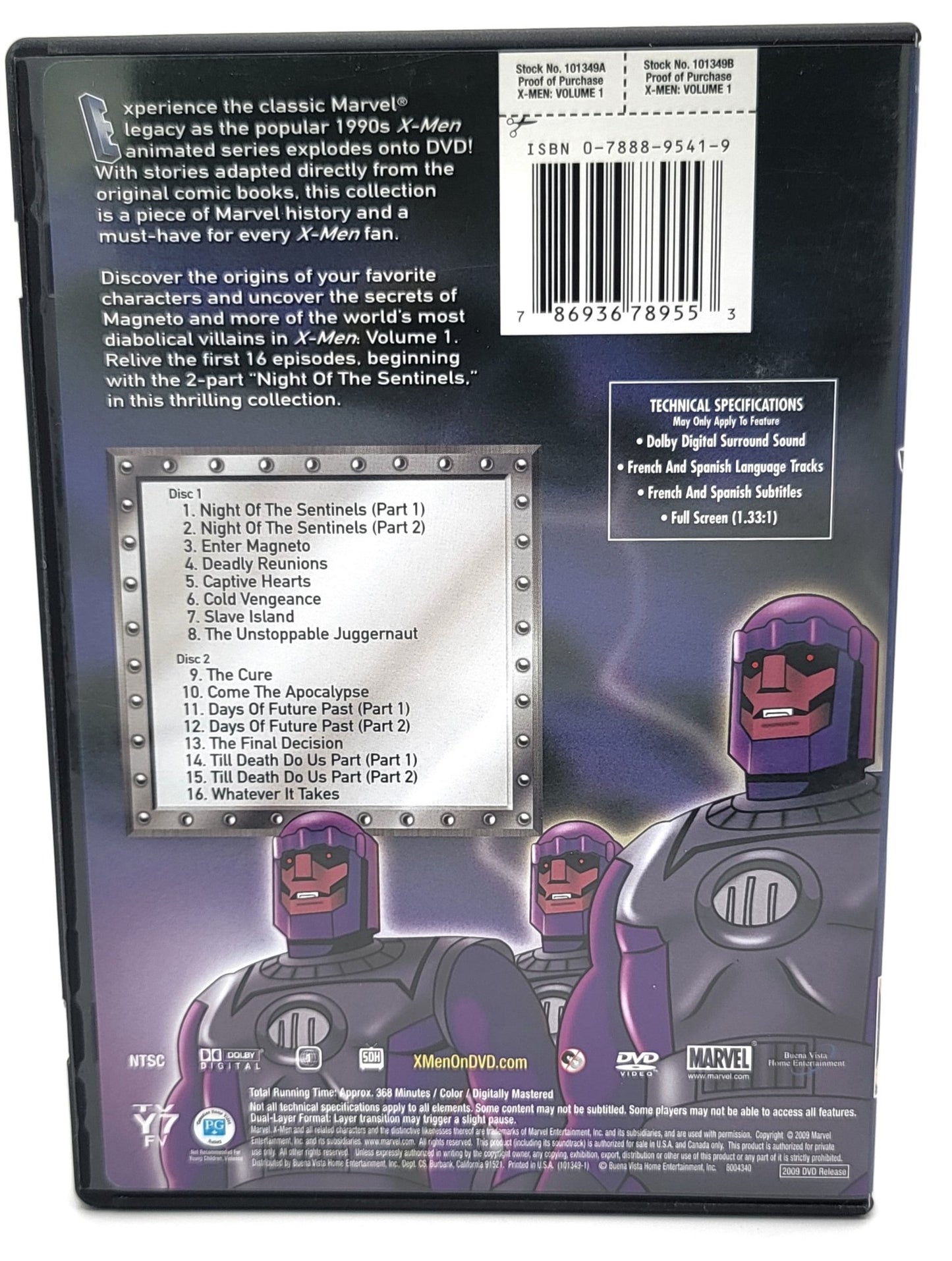 Marvel Studio - X-Men Volume 1 Night of the Sentinels | DVD | Featuring Night of the Sentinels - Full Screen - DVD - Steady Bunny Shop