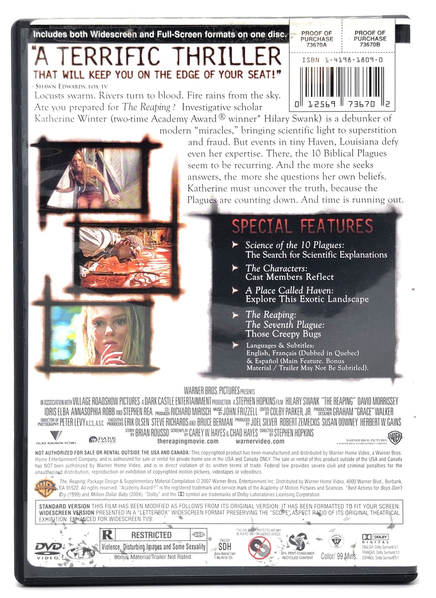 The Reaping | DVD | Widescreen & Standard Version