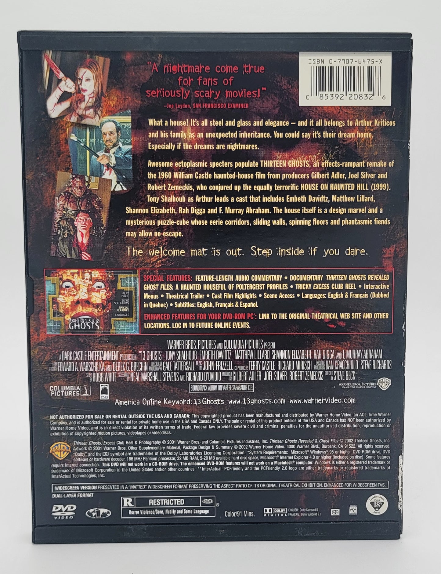 Thirteen Ghosts 2001 | DVD | Widescreen