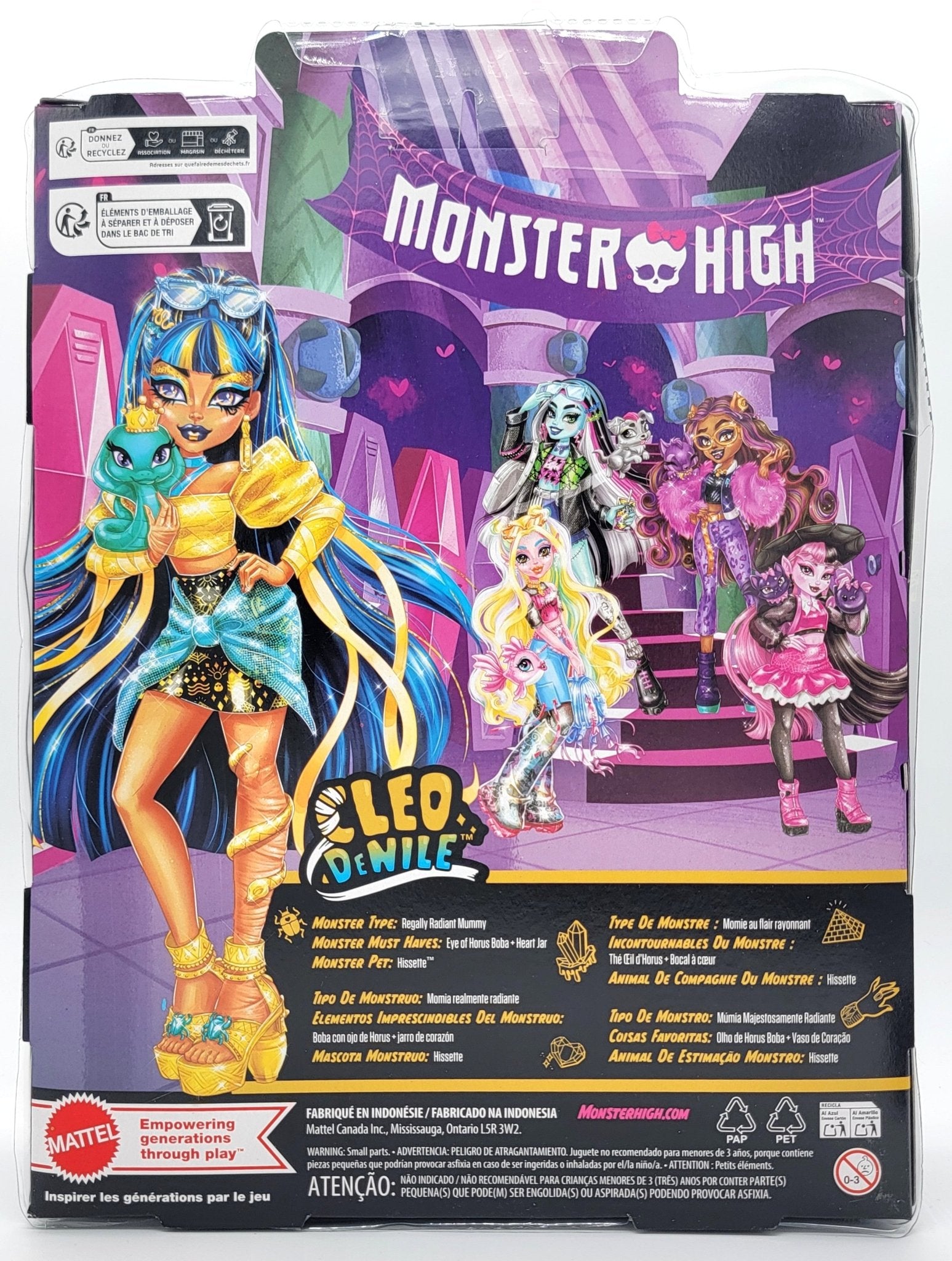 Mattel - Cleo DeNile Monster High Still in Box with pet Hissette & Accessories - 2024 - Action Figures - Steady Bunny Shop