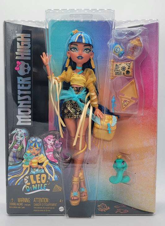 Mattel - Cleo DeNile Monster High Still in Box with pet Hissette & Accessories - 2024 - Action Figures - Steady Bunny Shop