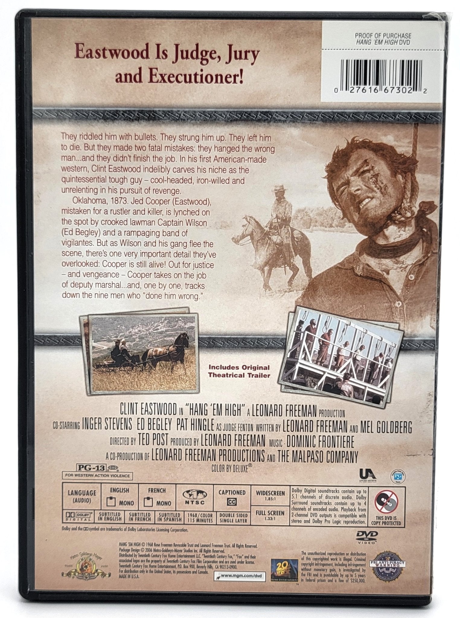 20th Century Fox Home Entertainment - Clint Eastwood Hang Em High | DVD | Widescreen & Full Screen - DVD - Steady Bunny Shop