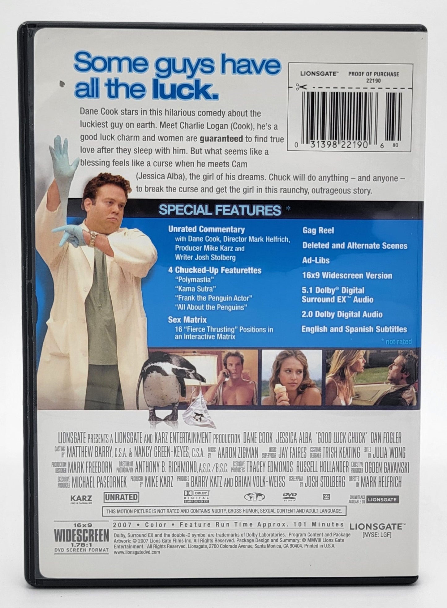 Lionsgate Home Entertainment - Good Luck Chuck | DVD | Widescreen - Unrated Edition - DVD - Steady Bunny Shop
