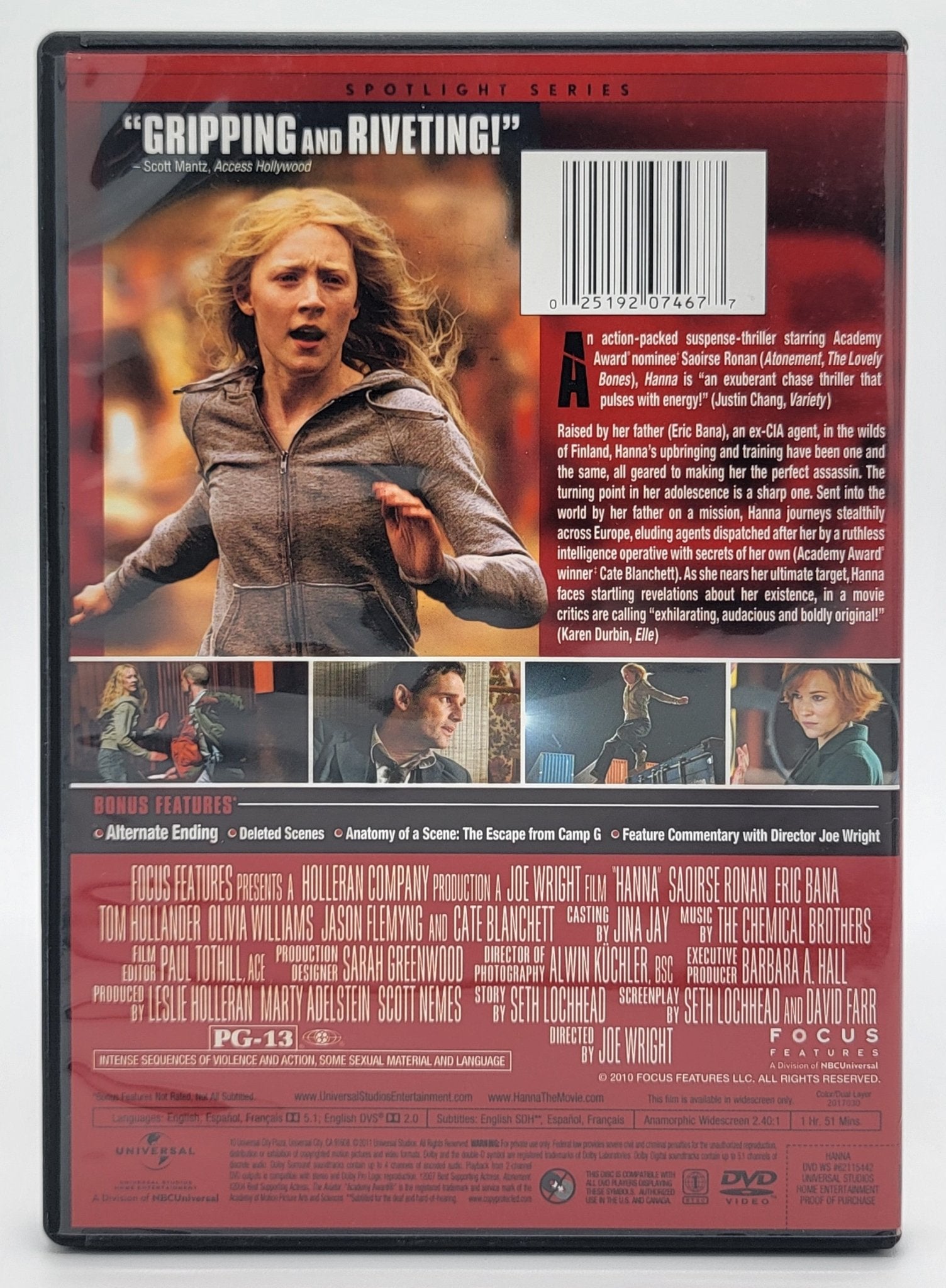 Universal Pictures Home Entertainment - Hanna | DVD | Widescreen - DVD - Steady Bunny Shop