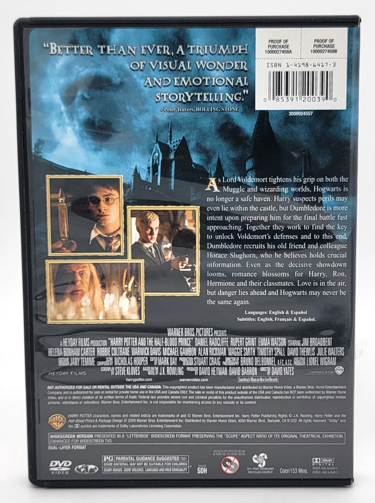Warner Brothers - Harry Potter and the Half Blood Prince | DVD| Widescreen - DVD - Steady Bunny Shop