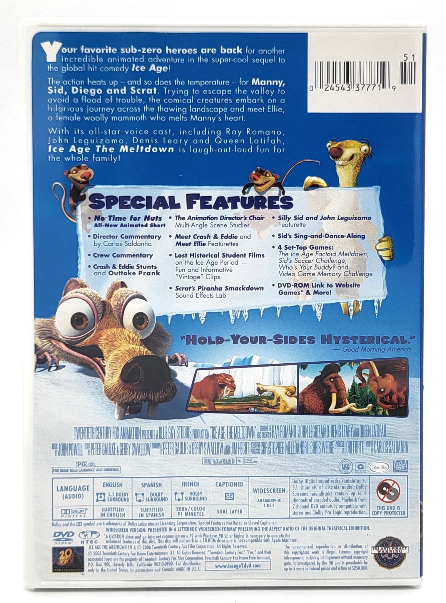 20th Century Fox Home Entertainment - Ice Age The Meltdown | DVD | Widescreen - DVD - Steady Bunny Shop