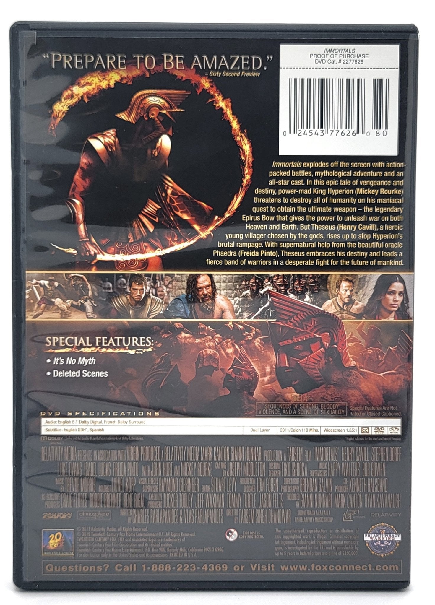 20th Century Fox Home Entertainment - Immortals | DVD | Widescreen - DVD - Steady Bunny Shop