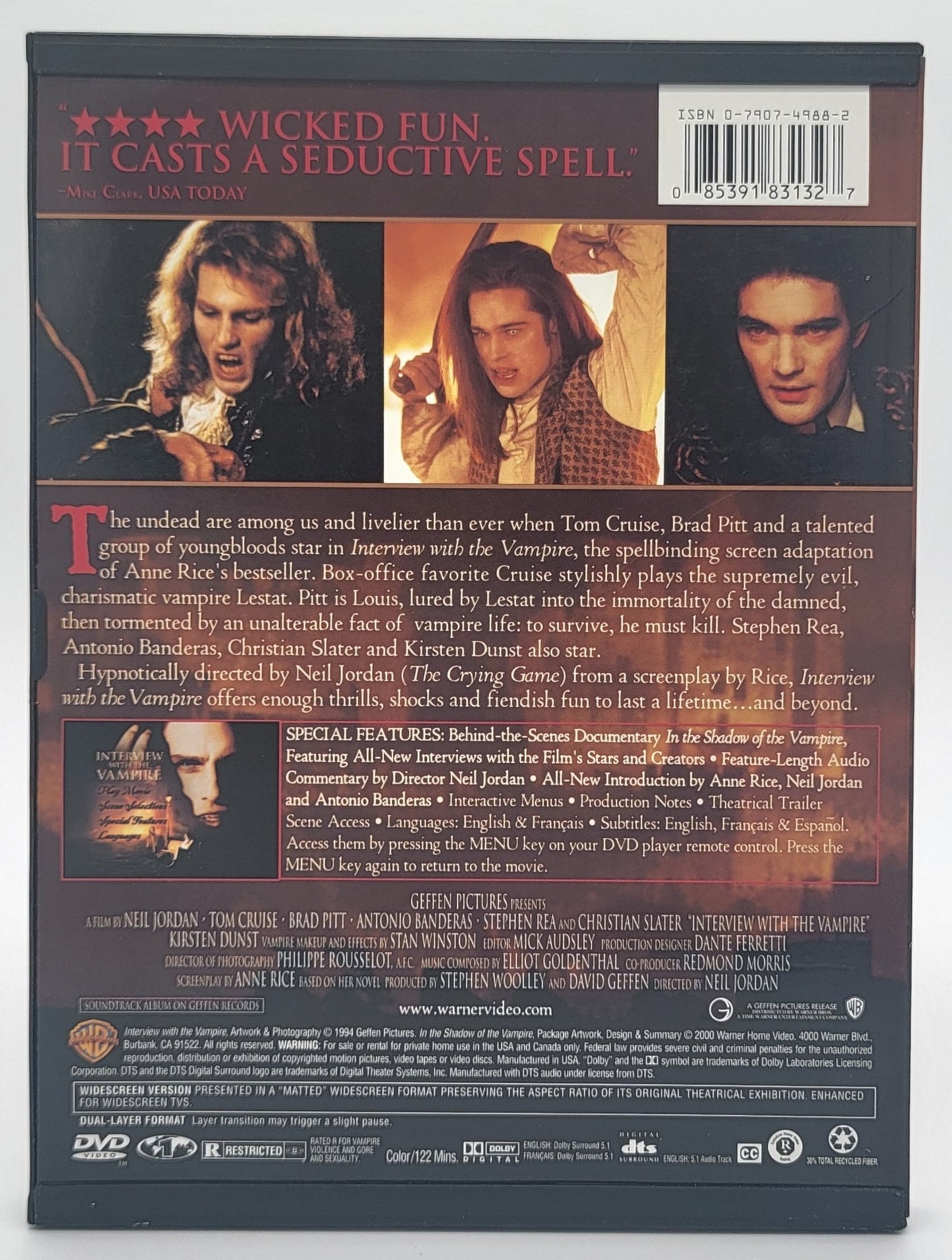 Warner Home Video - Interview With the Vampire - The Vampire Chronicles | DVD | Widescreen - DVD - Steady Bunny Shop