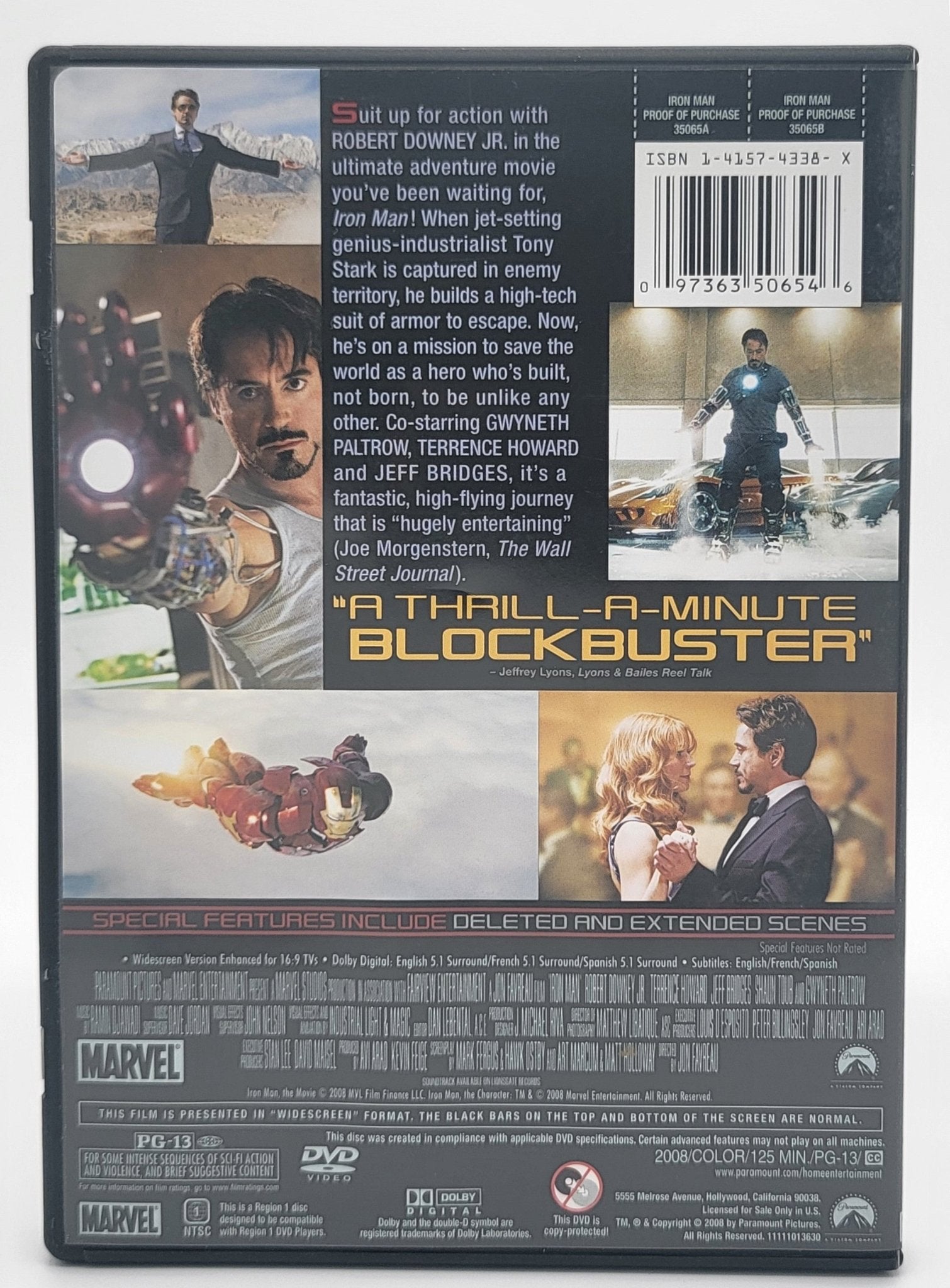 Paramount Pictures Home Entertainment - Iron Man | DVD | Widescreen - DVD - Steady Bunny Shop