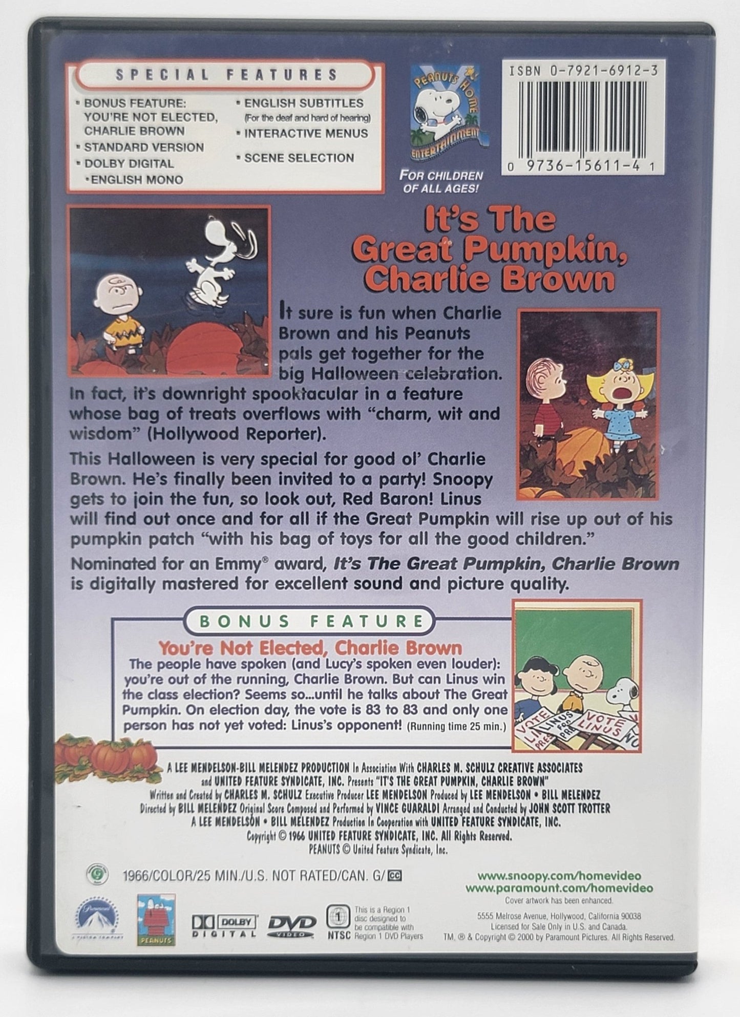 Paramount Pictures Home Entertainment - It's The Great Pumpkin Charlie Brown | DVD | Peanuts Classic - DVD - Steady Bunny Shop
