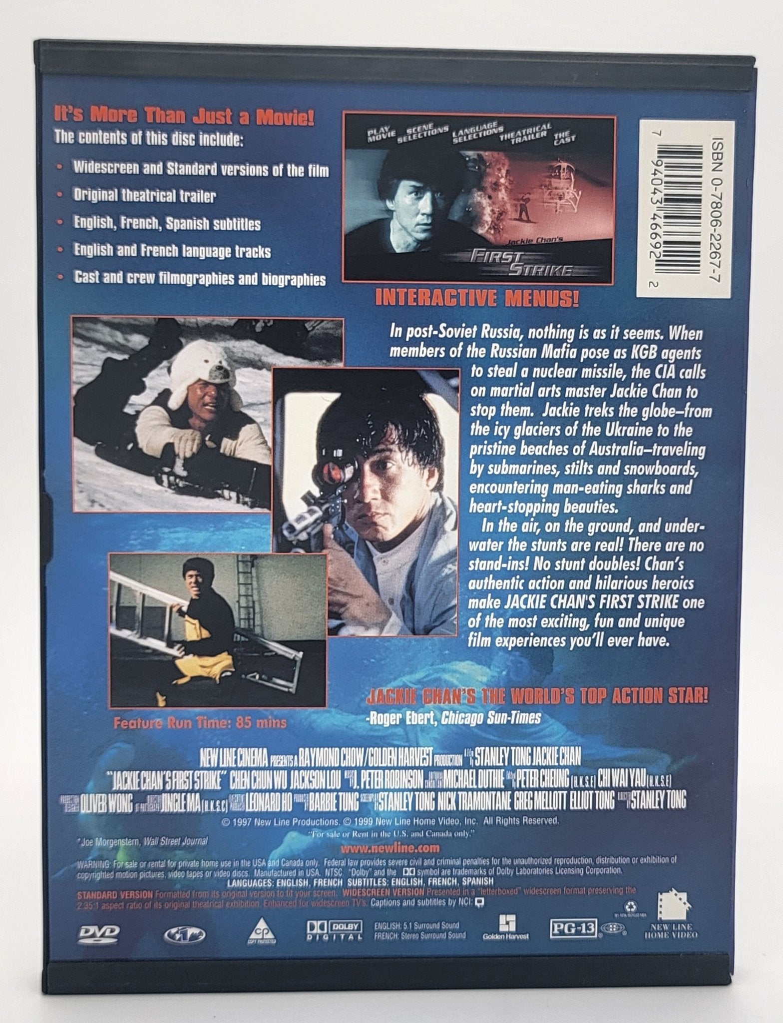 New Line Home Entertainment - Jackie Chan's First Strike | DVD | Widescreen - DVD - Steady Bunny Shop