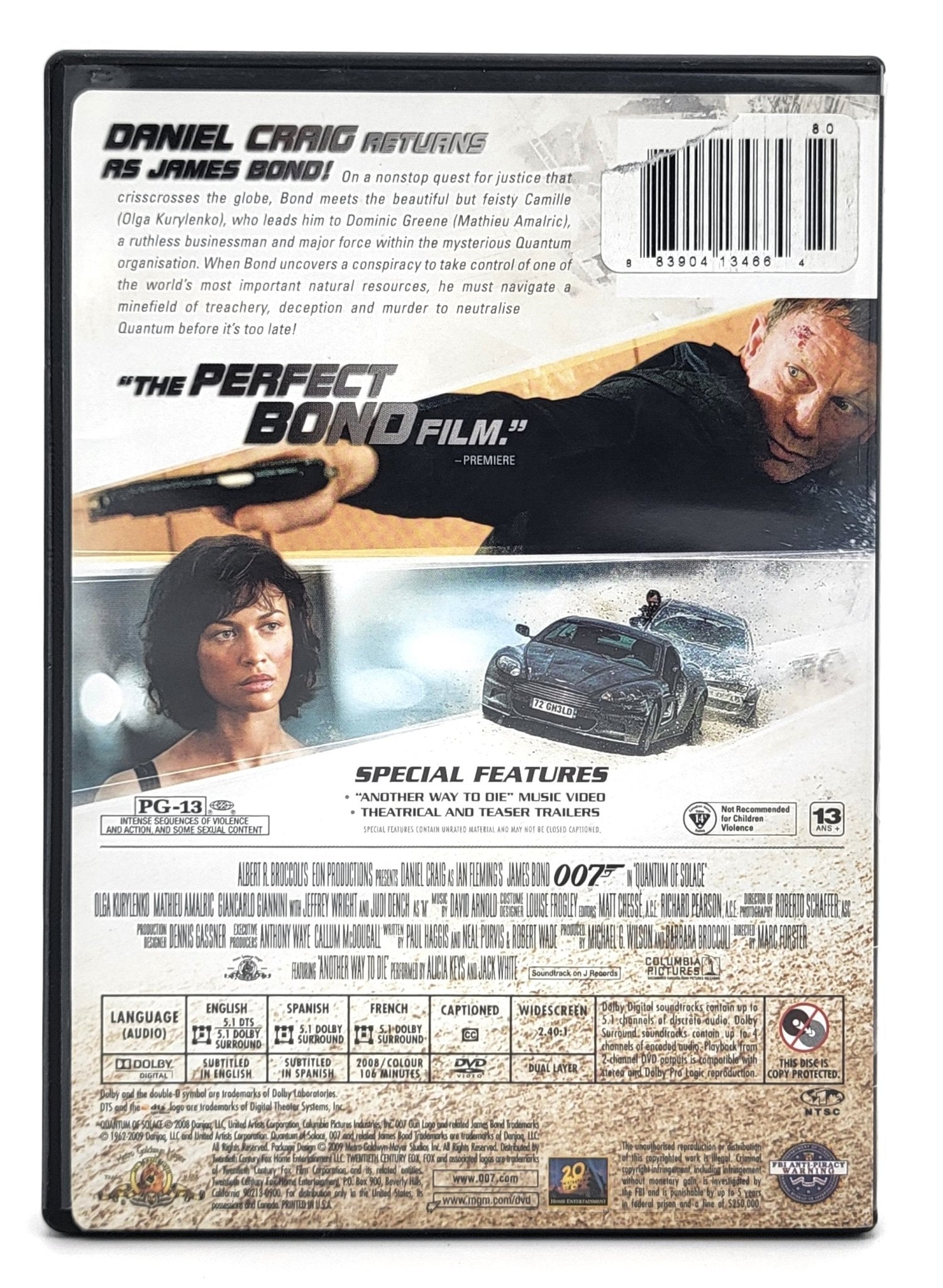 ‎ MGM Home Entertainment - James Bond 007 - Quantum Of Solace | DVD | Widescreen - DVD - Steady Bunny Shop