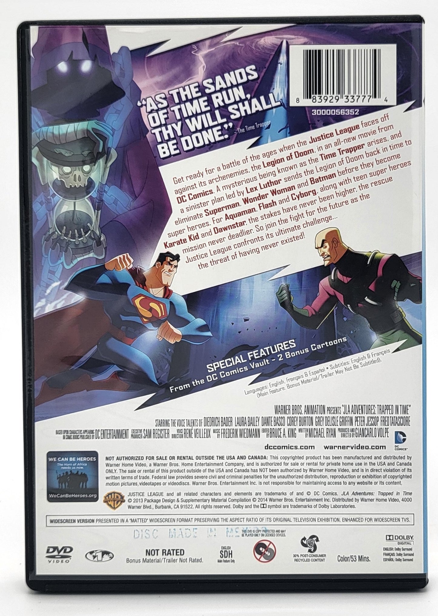Warner Brothers - JLA Adventures - Trapped in Time - Original Movie | DVD | Widescreen - DVD - Steady Bunny Shop