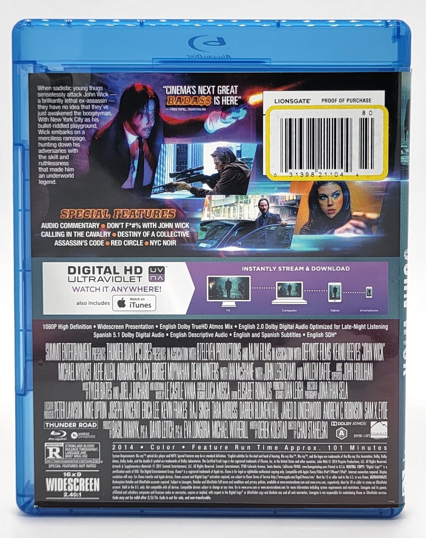Lionsgate Home Entertainment - John Wick | Blu Ray + DVD - No Digital copy - DVD & Blu-ray - Steady Bunny Shop