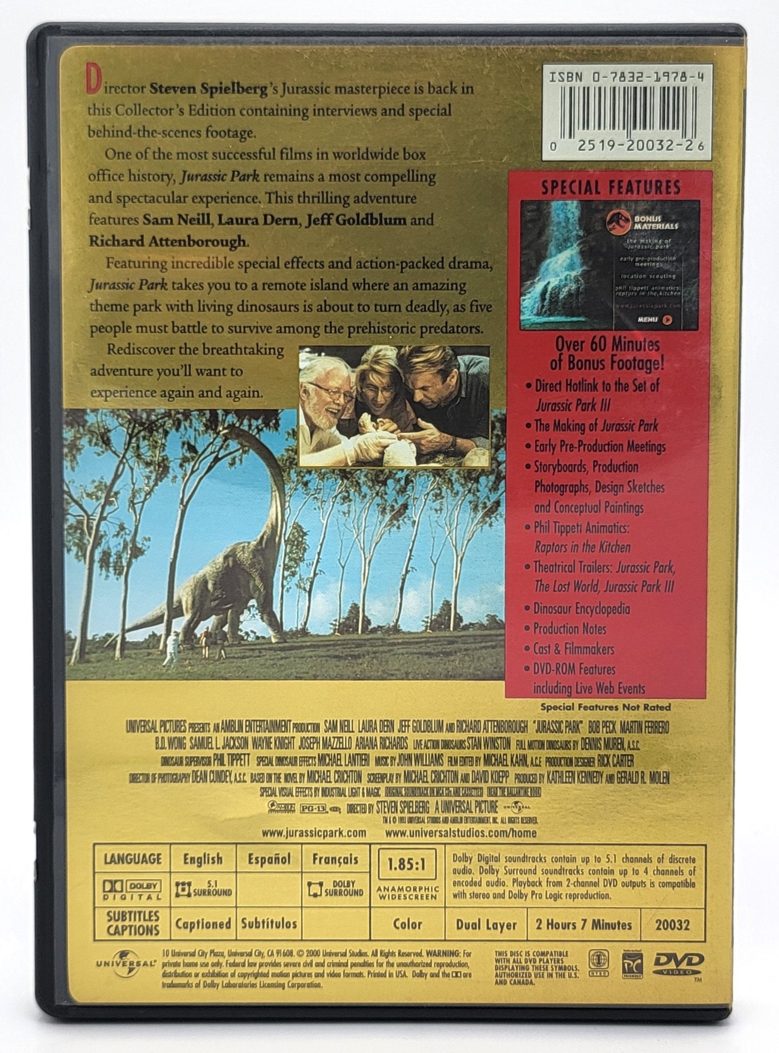 Universal Studios Home Entertainment - Jurassic Park - Collector's Edition | DVD | Widescreen - DVD - Steady Bunny Shop