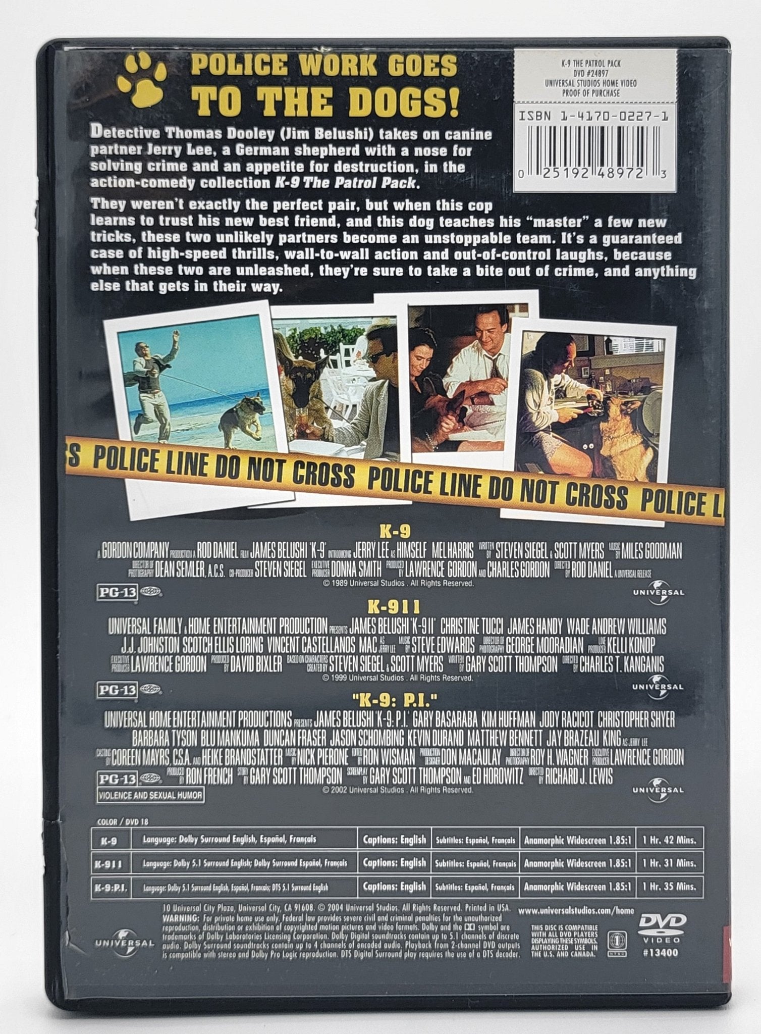 Universal Studios Home Entertainment - K-9 The Patrol Pack | DVD | 3 Movies - Widescreen - DVD - Steady Bunny Shop