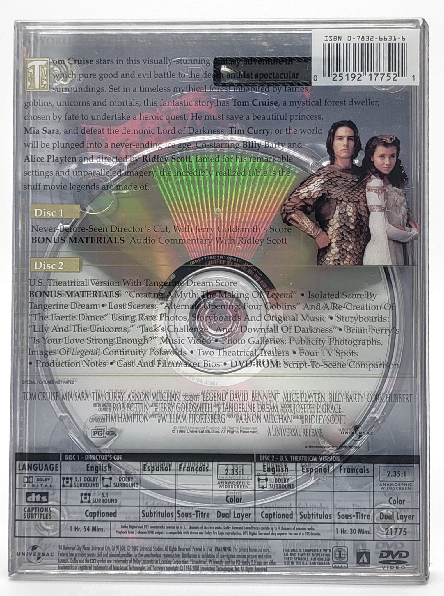 Universal Studios Home Entertainment - Legend - Ultimate Edition | DVD | Widescreen - DVD - Steady Bunny Shop