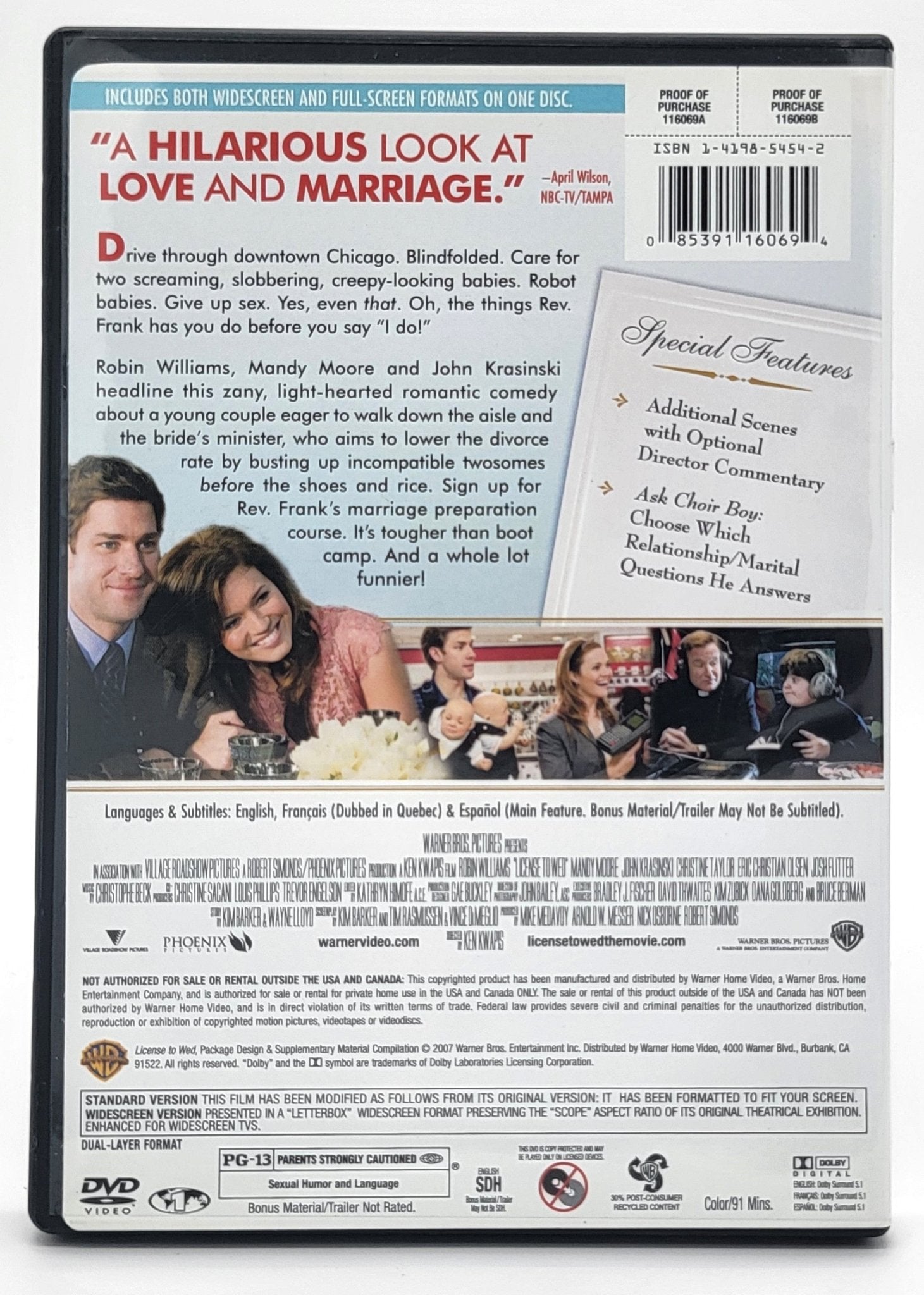 Warner Brother Family Entertainment - License To Wed | DVD | Widescreen - DVD - Steady Bunny Shop