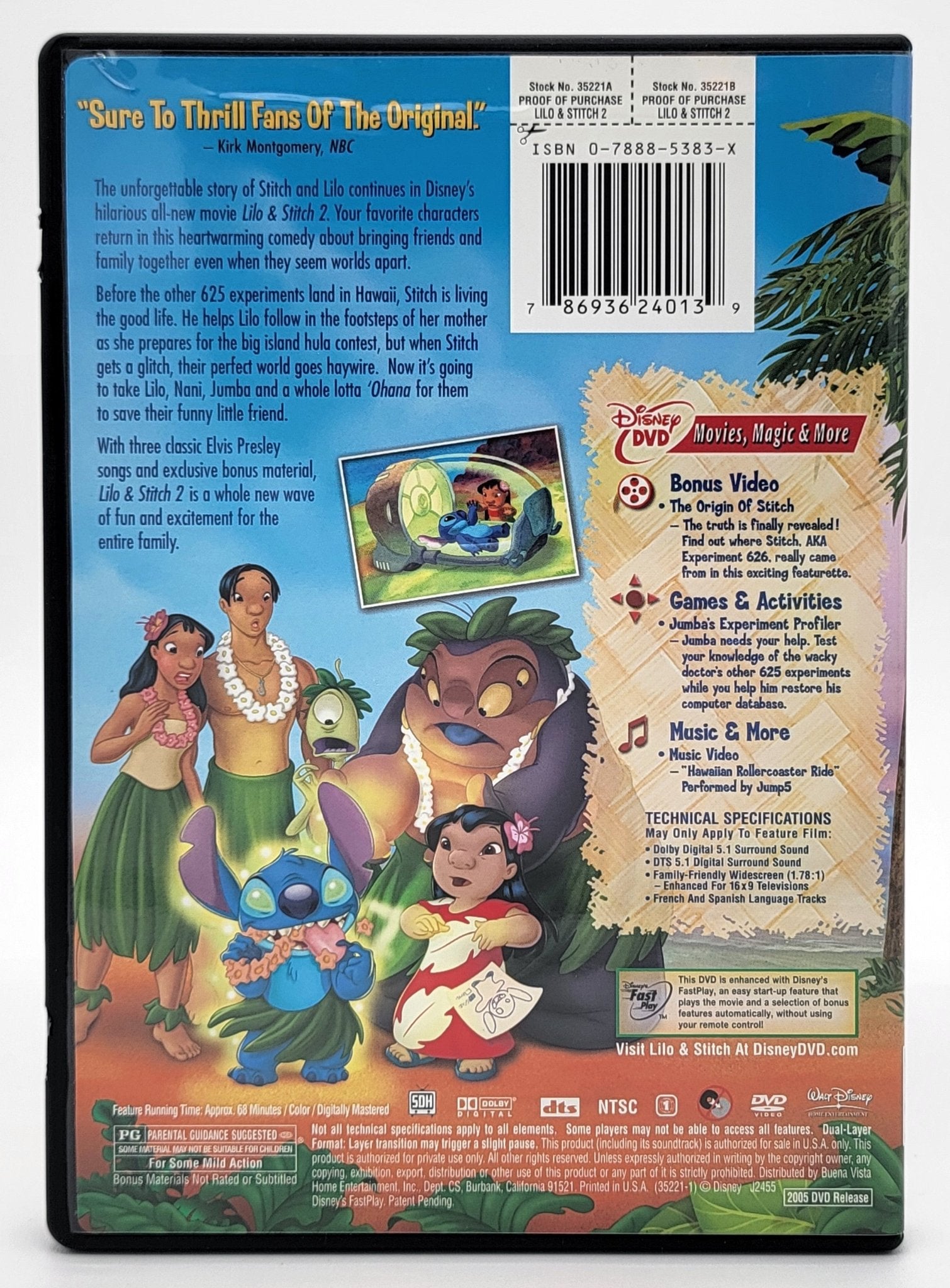 ‎ Walt Disney Home Entertainment - Lilo & Stitch 2 - Stitch Has A Glitch | DVD | Widescreen - DVD - Steady Bunny Shop