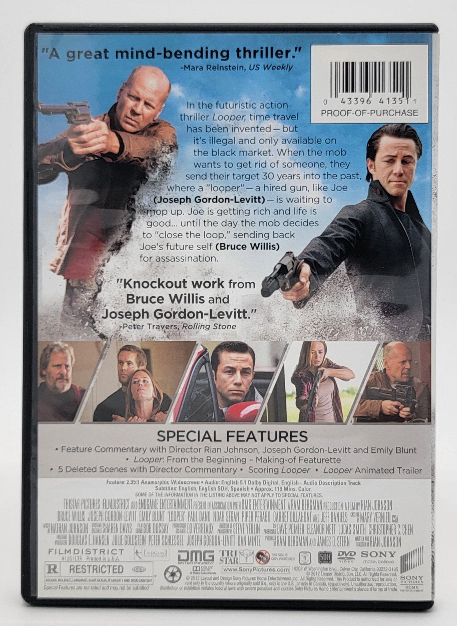 Sony Pictures Home Entertainment - Looper | DVD | Widescreen - DVD - Steady Bunny Shop